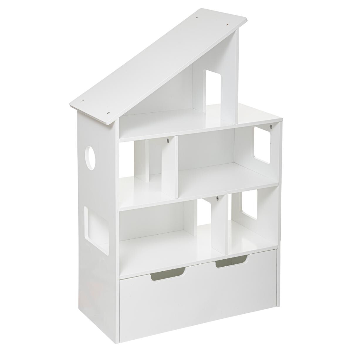 Bookcase "House",chests White, H.104 cm