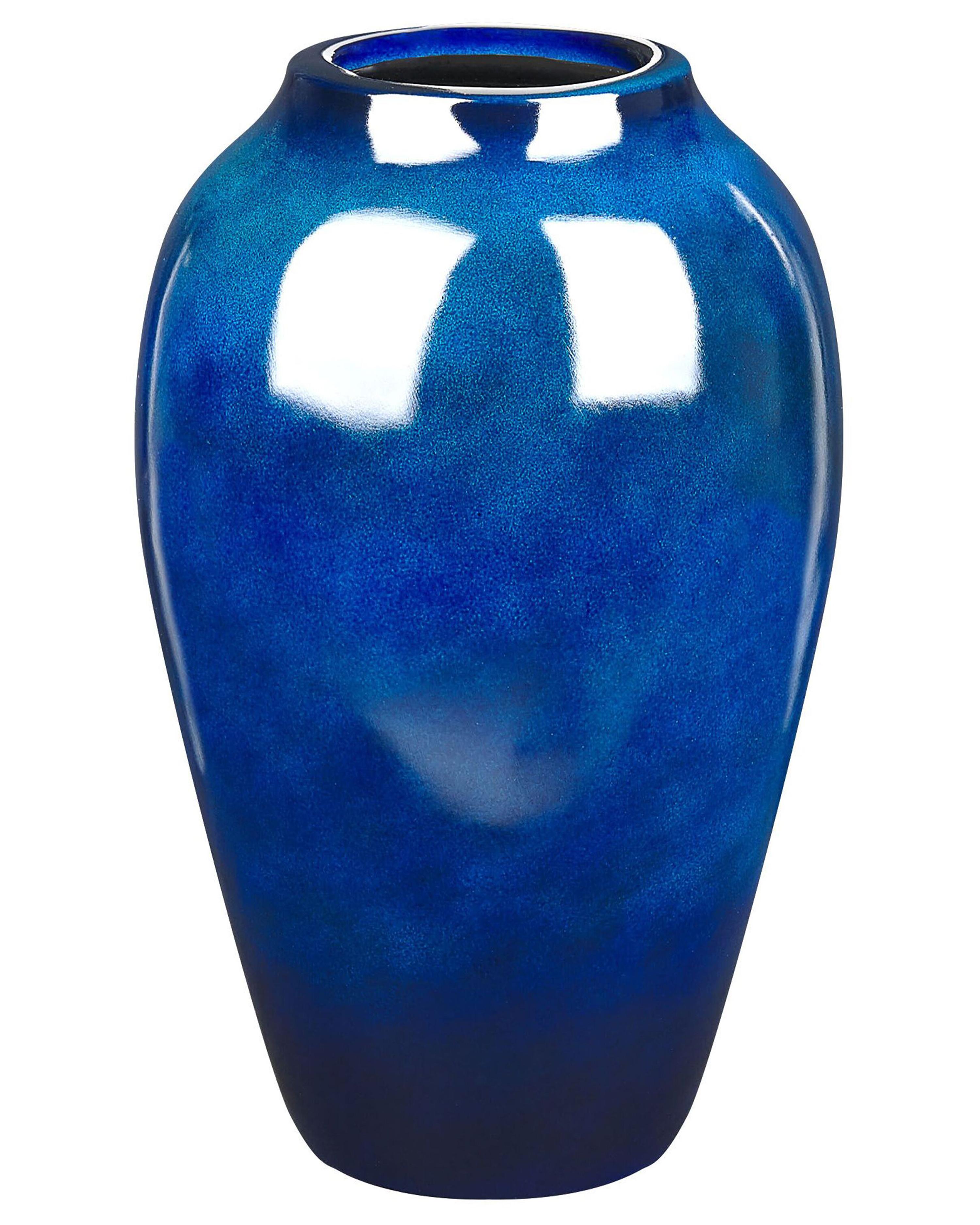 Flower Vase OCANA Ceramic 37 cm Dark Blue