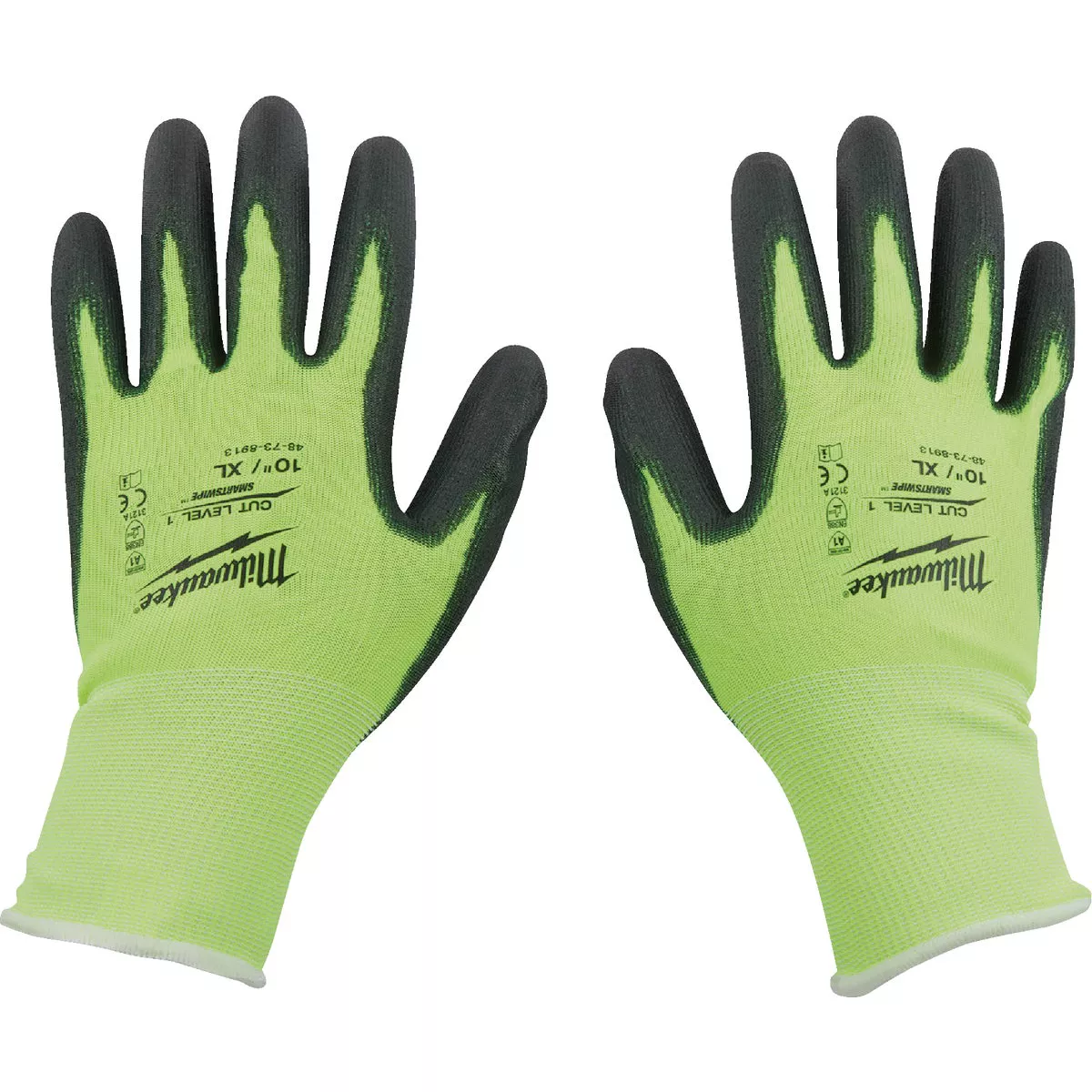 Milwaukee Unisex Medium High Visibility Cut Level 1 Dipped Glove