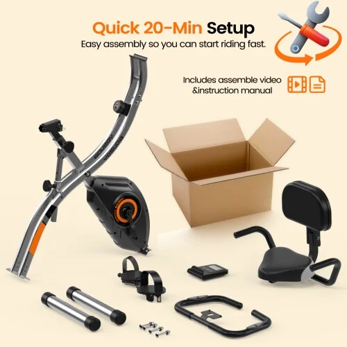 YOSUDA Folding Exercise Bike, Indoor Home Stationary Bike Workout 270LB Capacity - Image 14