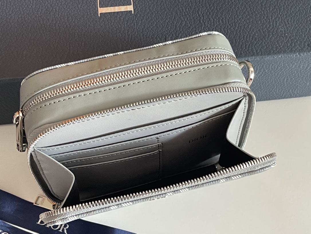 Pouch With Strap Diamond Black/Grey For Women‎ 6.5in/17cm CD 2ESBC119DCO_H43E1:1High-quality replica