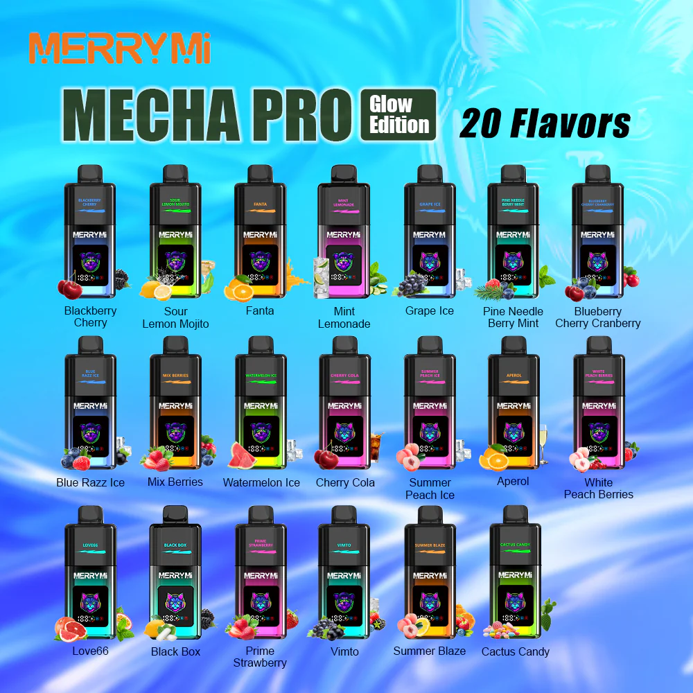 MerryMi Mecha Pro 20K ładowalny jednorazowy e-papieros (wszystkie smaki)