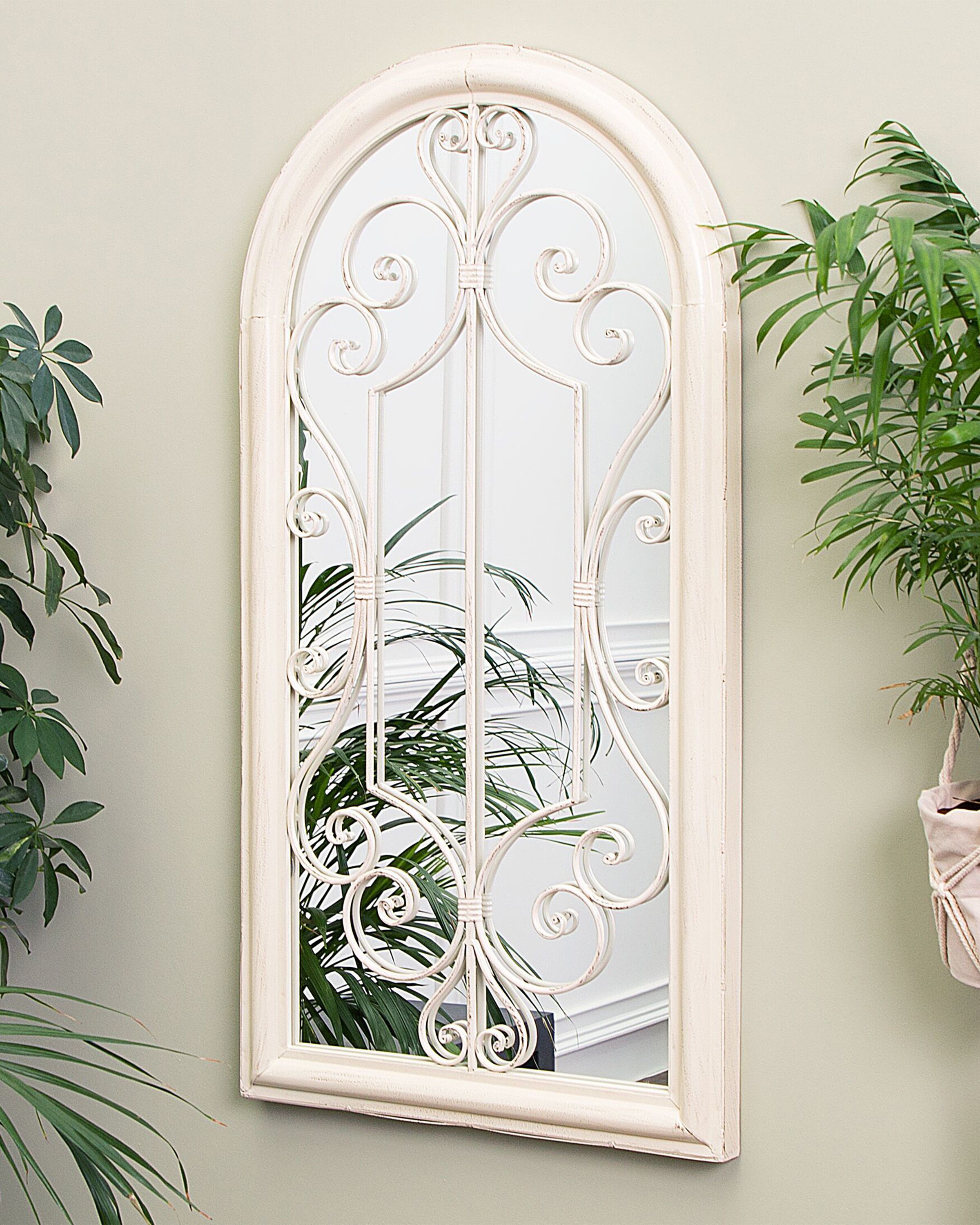 Wall Mirror CAMPEL 49 cm 97 cm Metal Off-White
