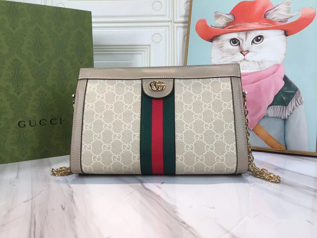 Replica Gucci Ophidia Small Shoulder Bag Beige/Black1:1High-quality replica