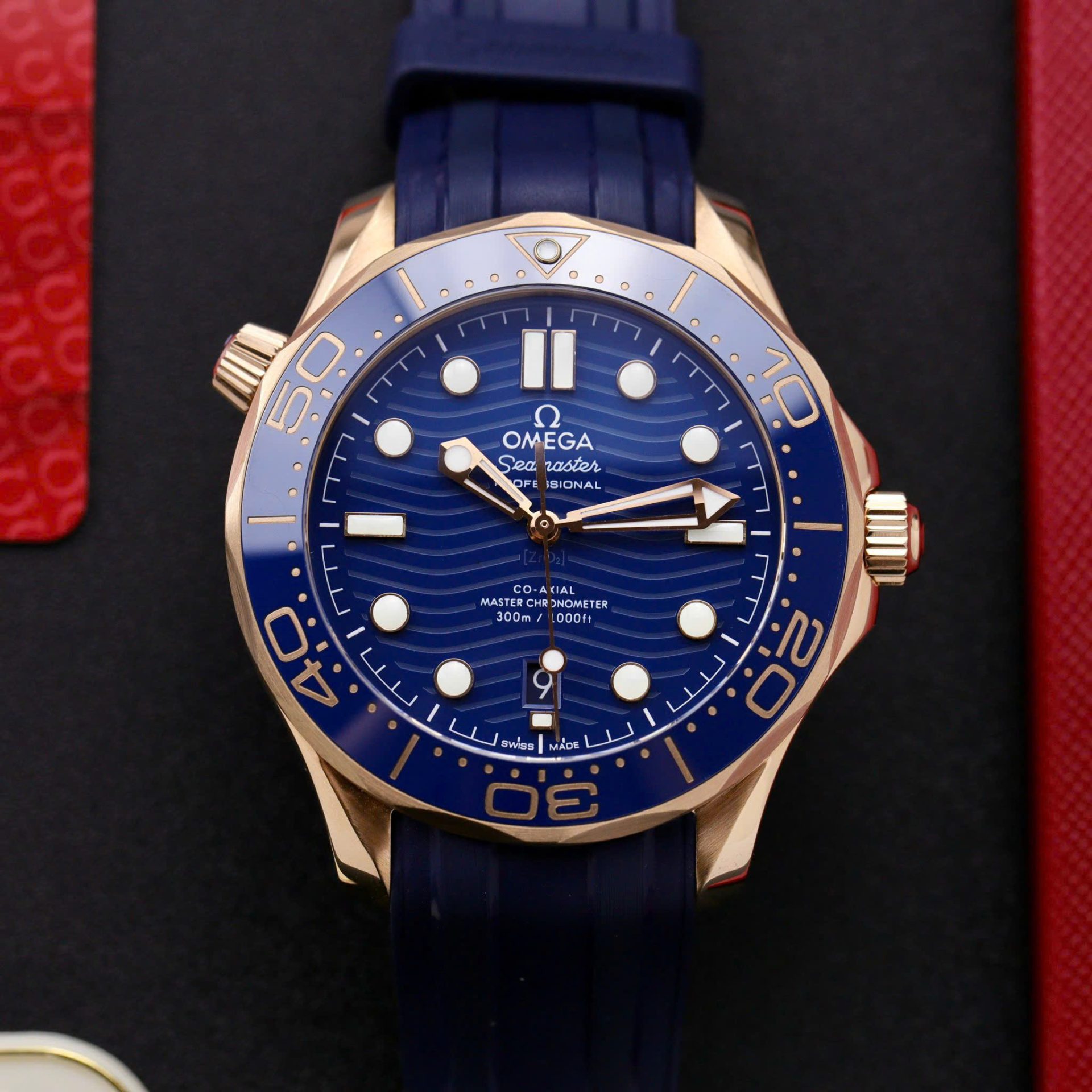 Omega Seamaster Diver 300M Good Imitation Watches Blue Dial Rubber Strap VS Factory 42mm - Top club