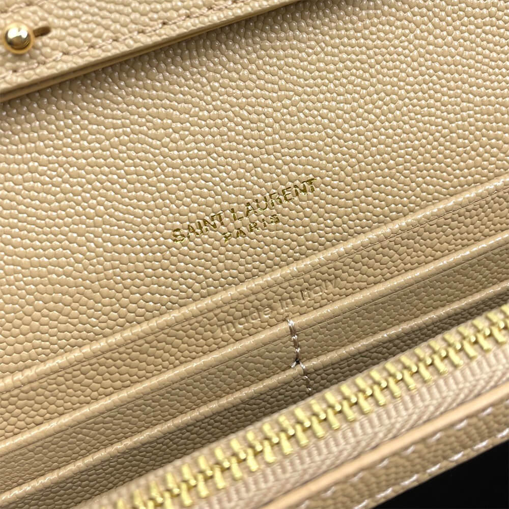 YSL Classic Cassandre Chain Wallet Bag In Grain De Poudre Leather1:1High-quality replica