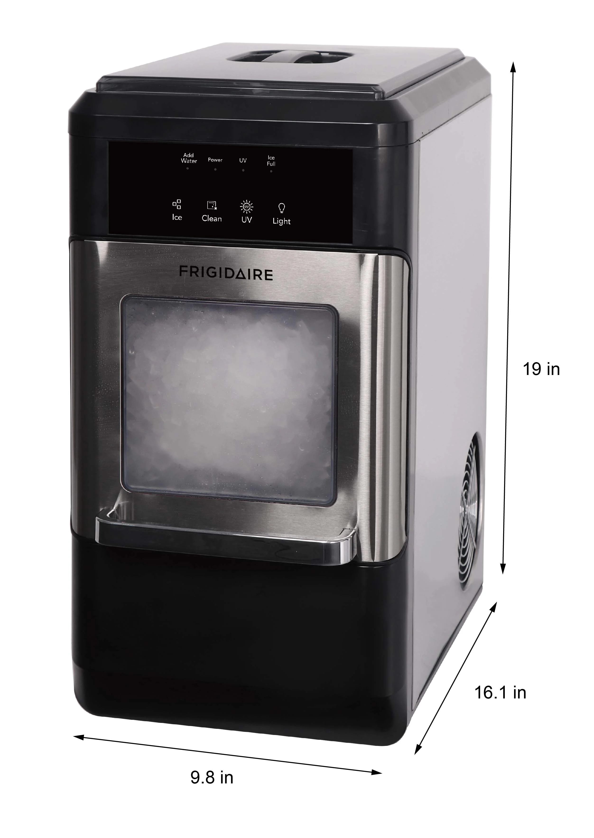 Frigidaire 44 lbs. Crunchy Chewable Nugget Ice Maker EFIC235, Stainless Steel - Image 12