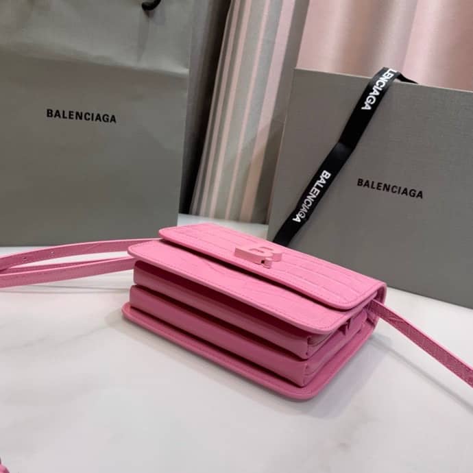 Balenciaga Crocodile Embossed Box Replica Shoulder Bag - Replicaclubs