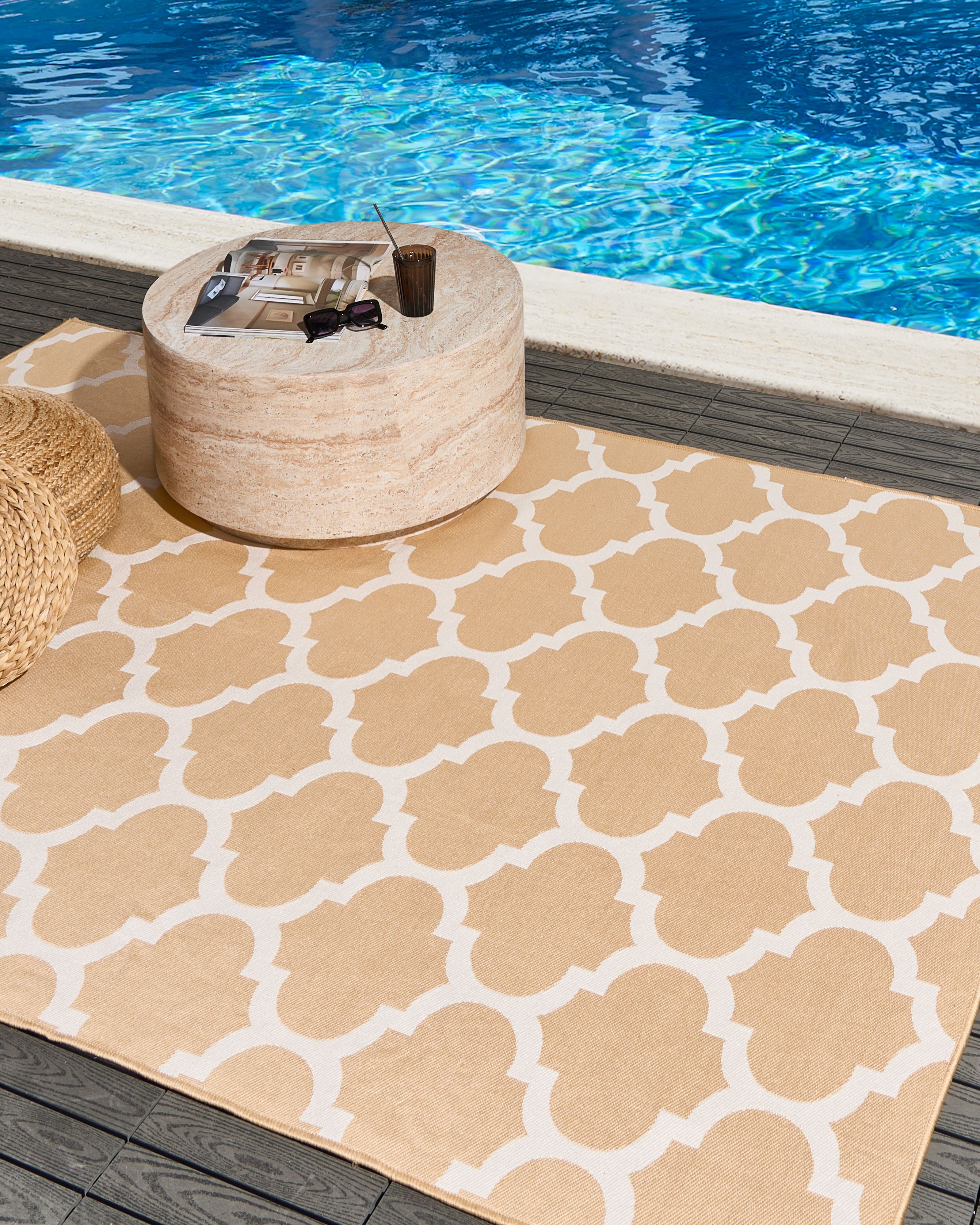 Outdoor Rug AKSU Beige 160 x 230 cm Reversible