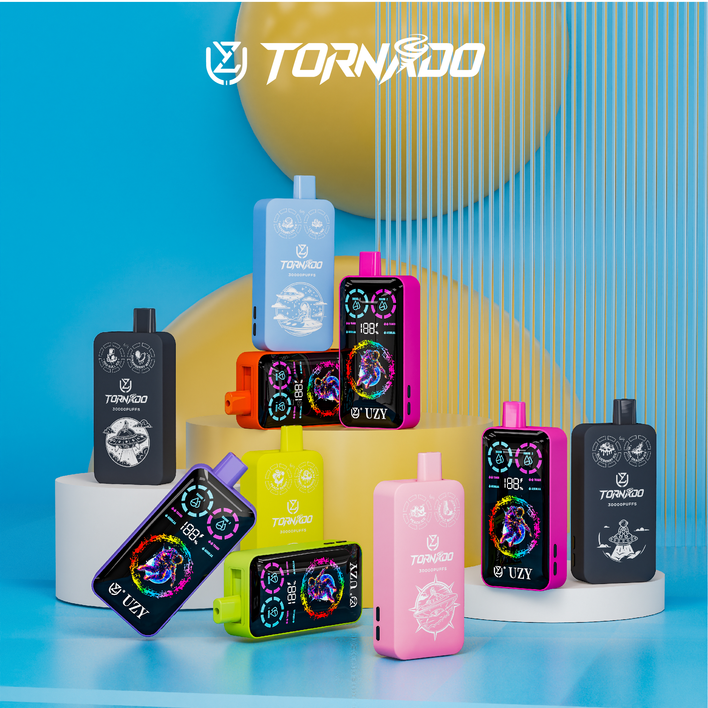 UZY TORNADO 30000 Puffs Dual-Flavor Disposable Vape
