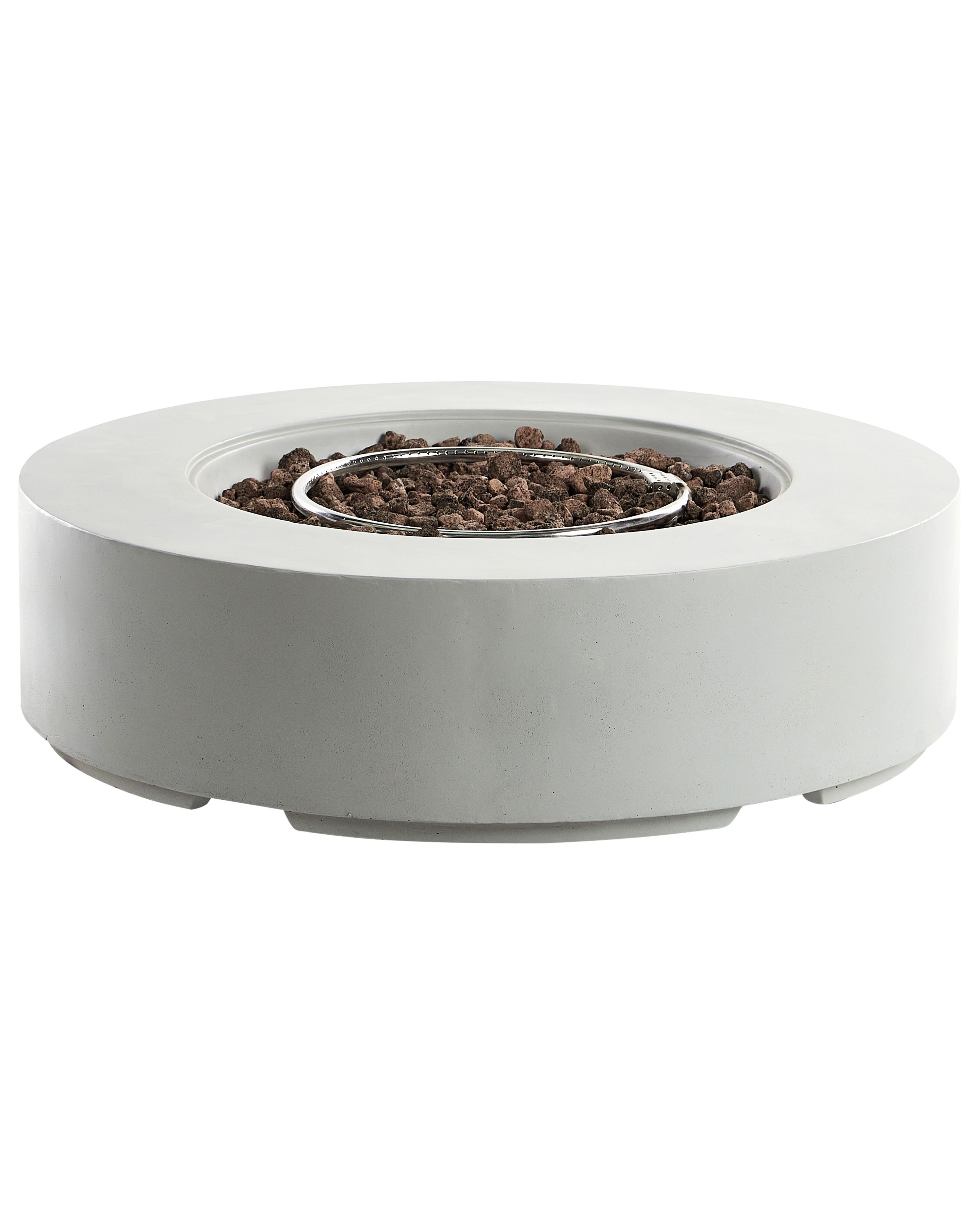 Gas Fire Pit PACAYA Concrete Light Grey