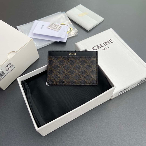 CELINE TRIOMPHE logo printed card holder