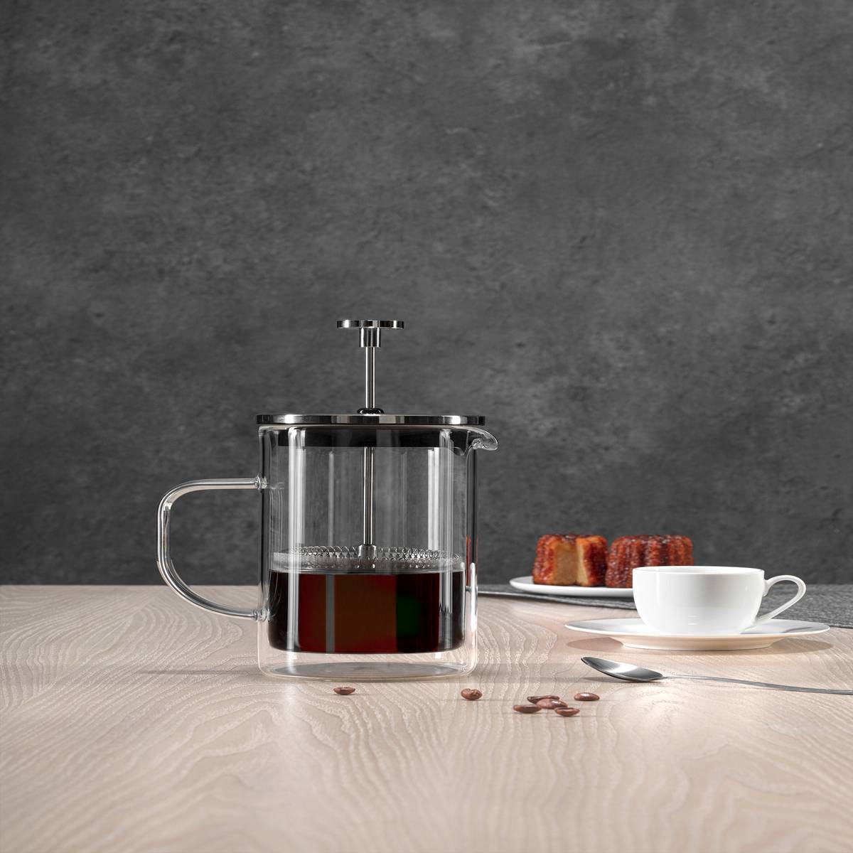 "Clea" Coffee Maker 600 ml, Transparent