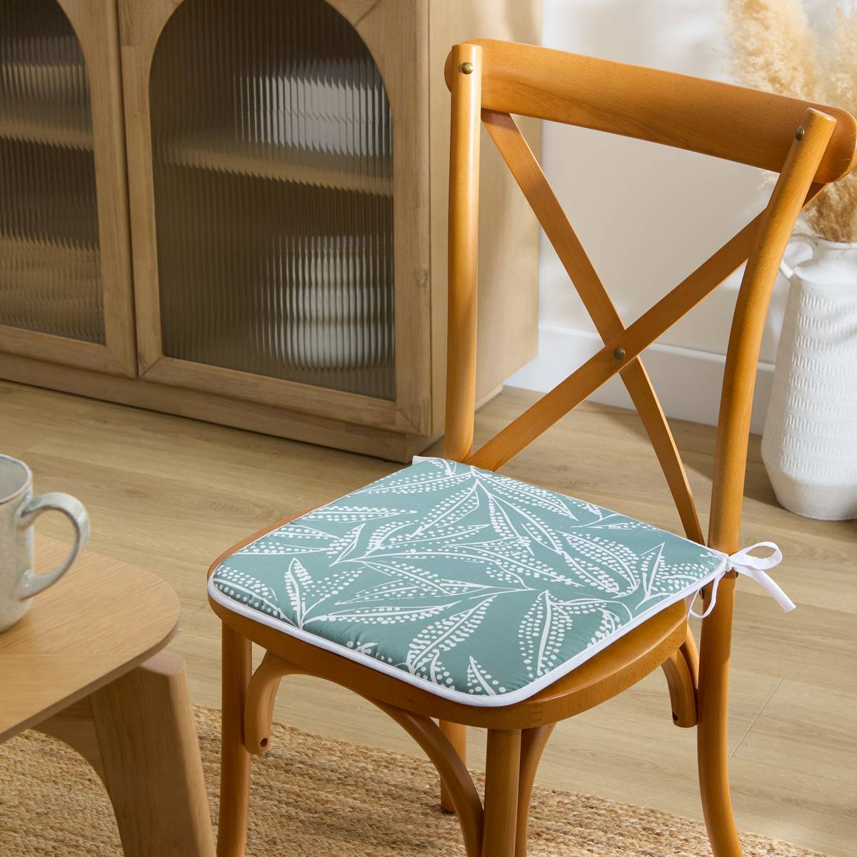 Chair Cushion "Tropical" Dark green, 39x39 cm