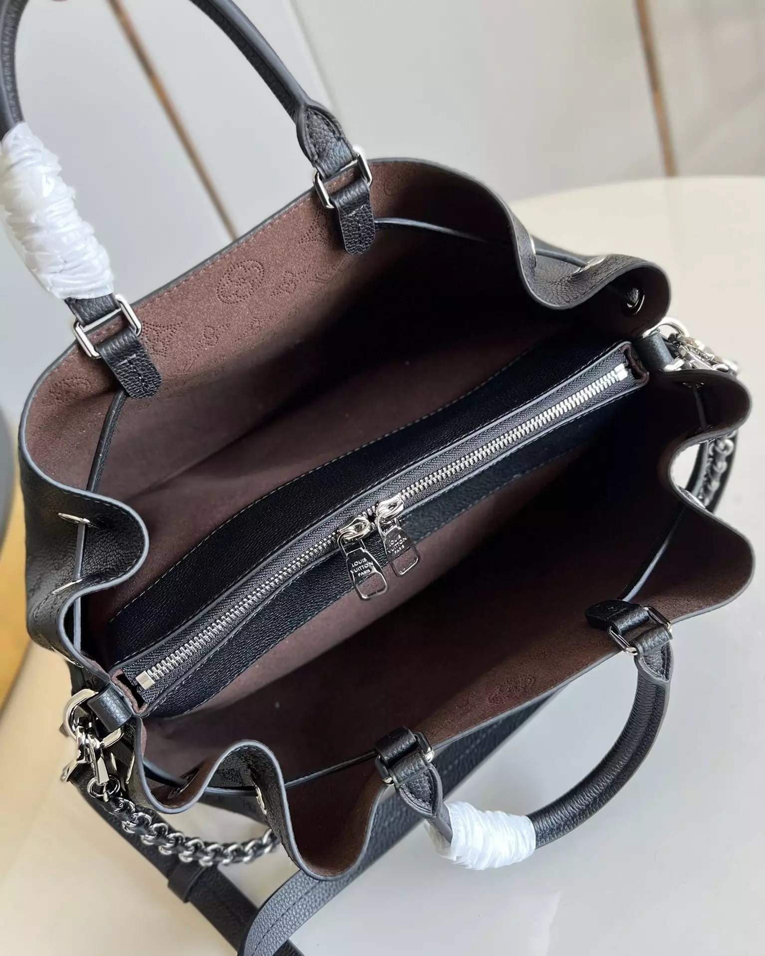 Bella Tote Black Mahina Calfskin1:1High-quality replica