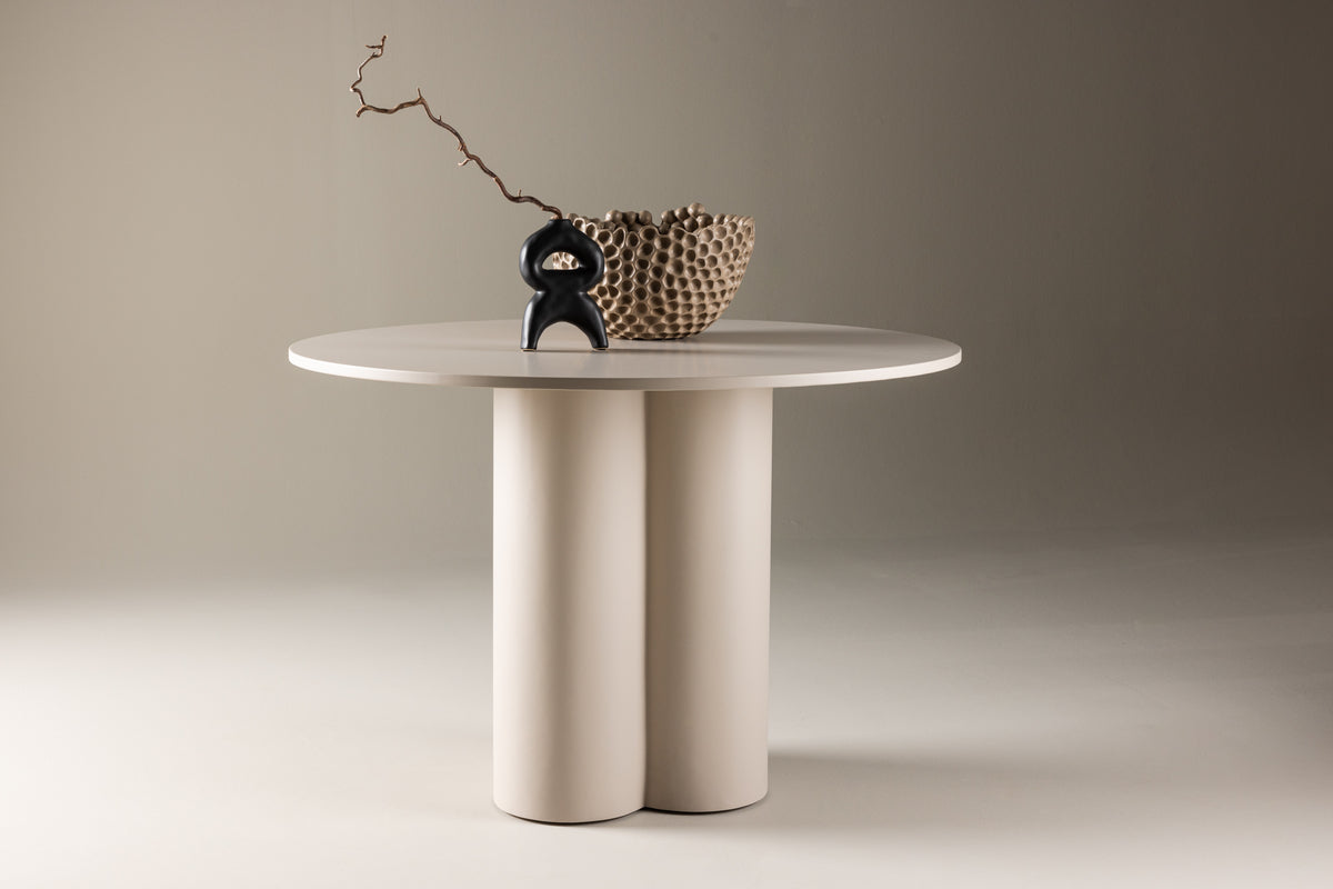Rebellenclub Grenaa Eetkamertafel - ø110cm - Beige