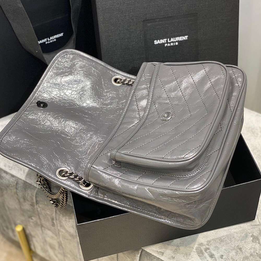 YSL SAINT LAURENT NIKI MEDIUM BAG IN CRINKLED VINTAGE LEATHER1:1High-quality replica