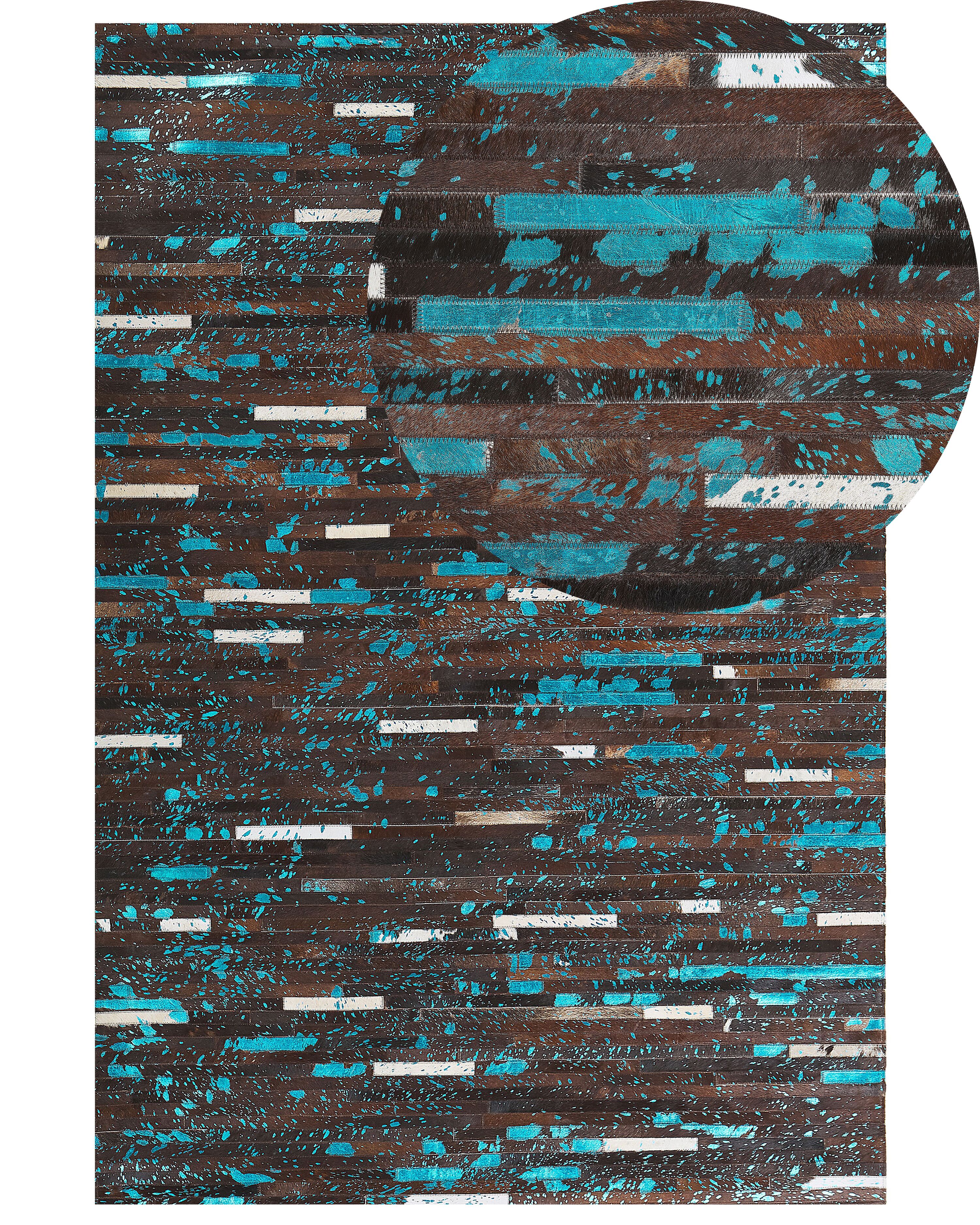 Rug KISIR Dark Brown 160 x 230 cm Leather
