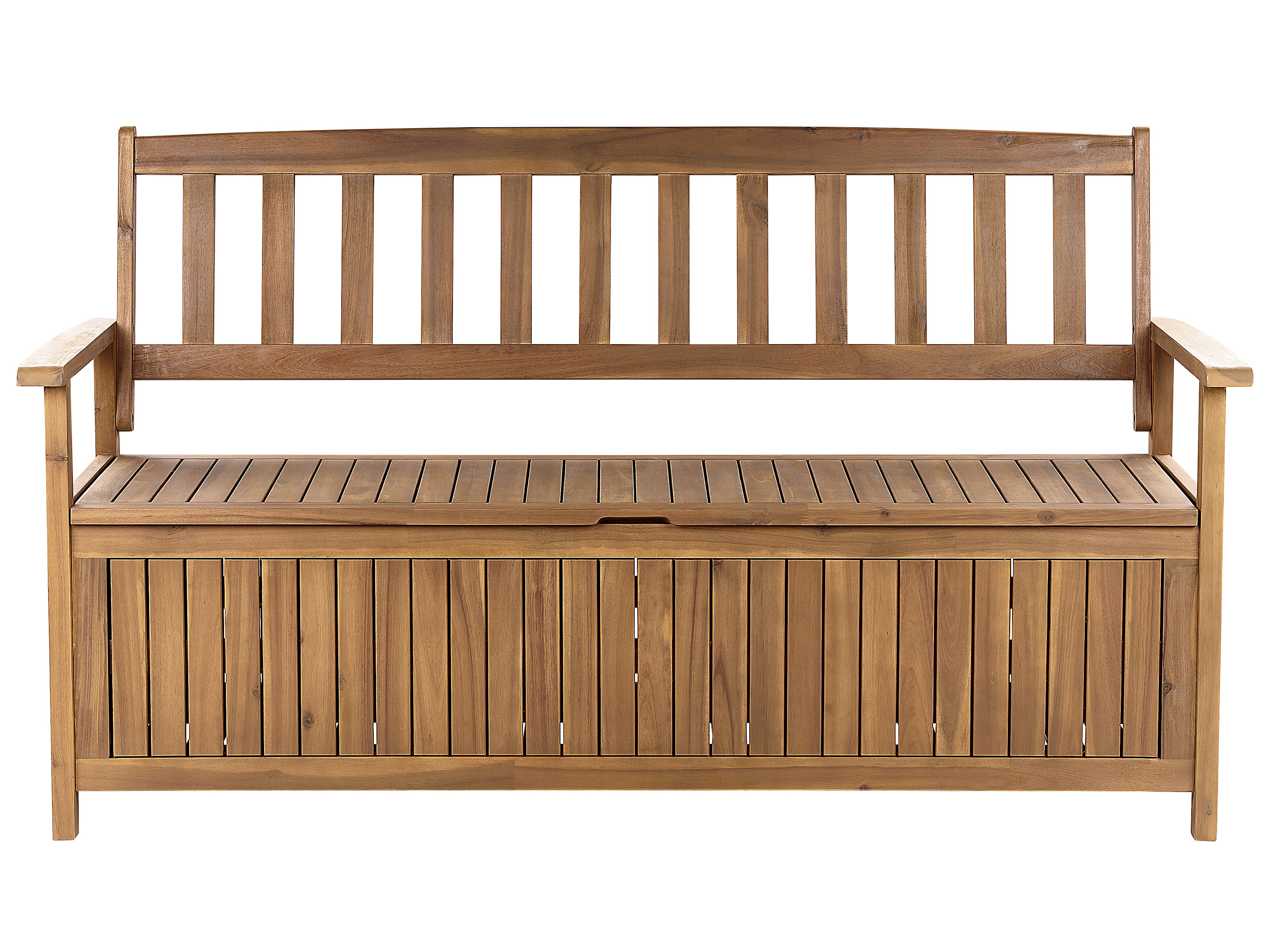 Garden Bench SOVANA 160 cm with Storage Acacia Wood Brown