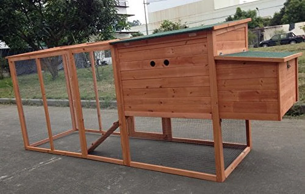 Chicken Coop Large 95" Deluxe Solid wood Hen Chicken Cage House Coop Huge with Run nesting box - Image 11