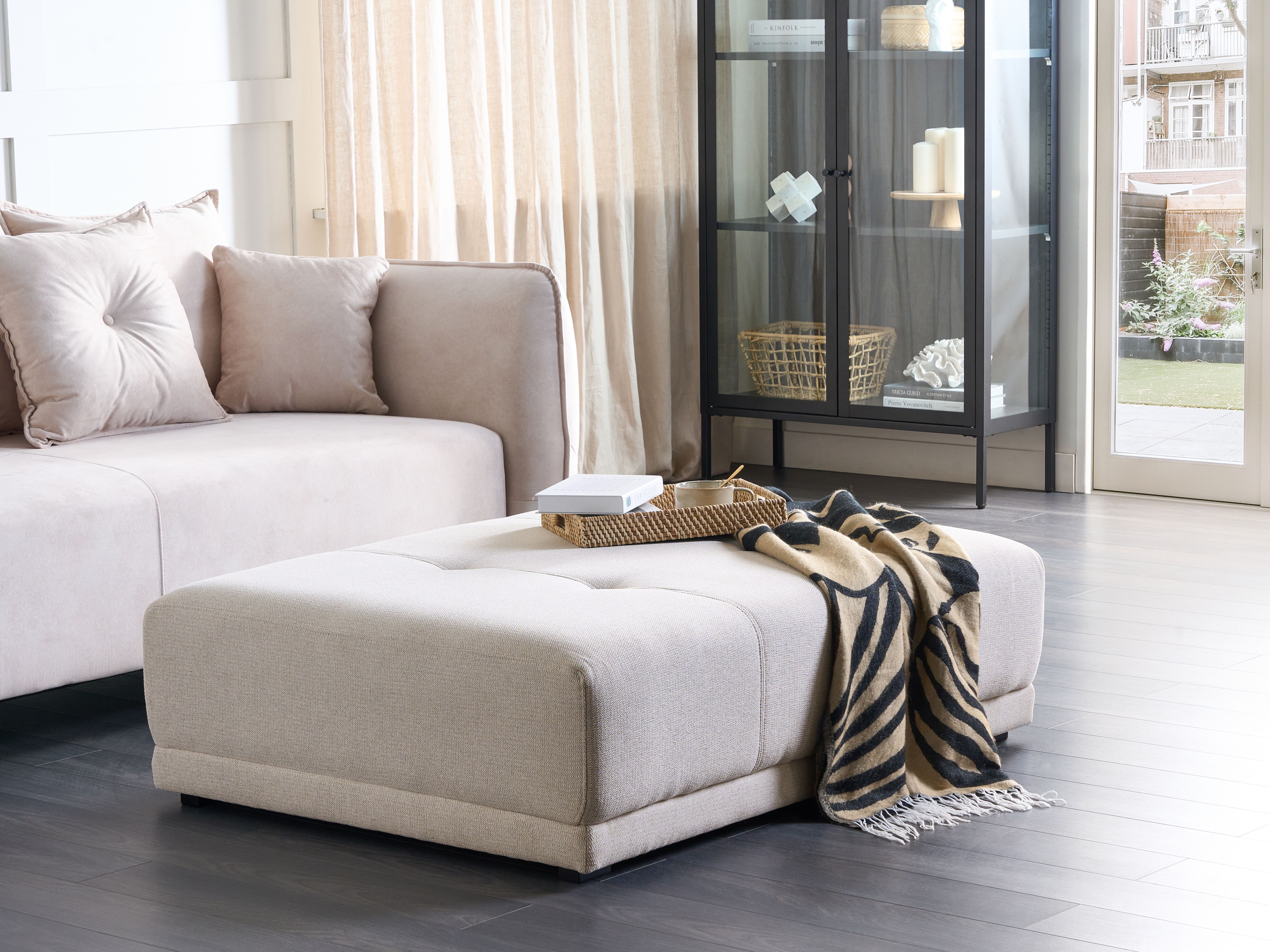 Ottoman TORPO Fabric Beige