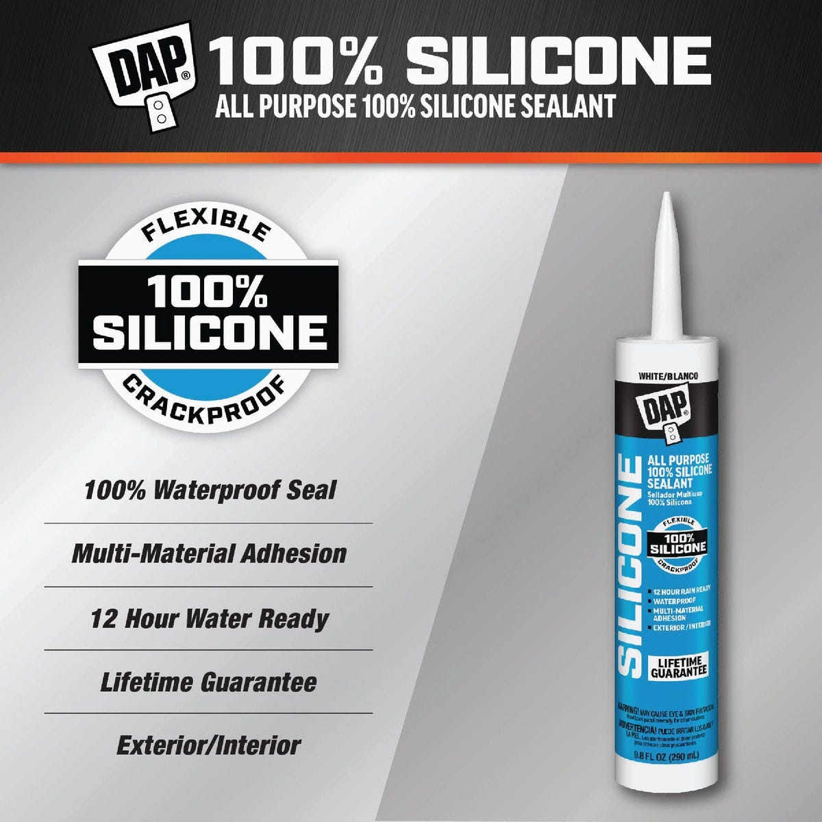 DAP 9.8 Oz. Window, Door & Siding Silicone Sealant, White
