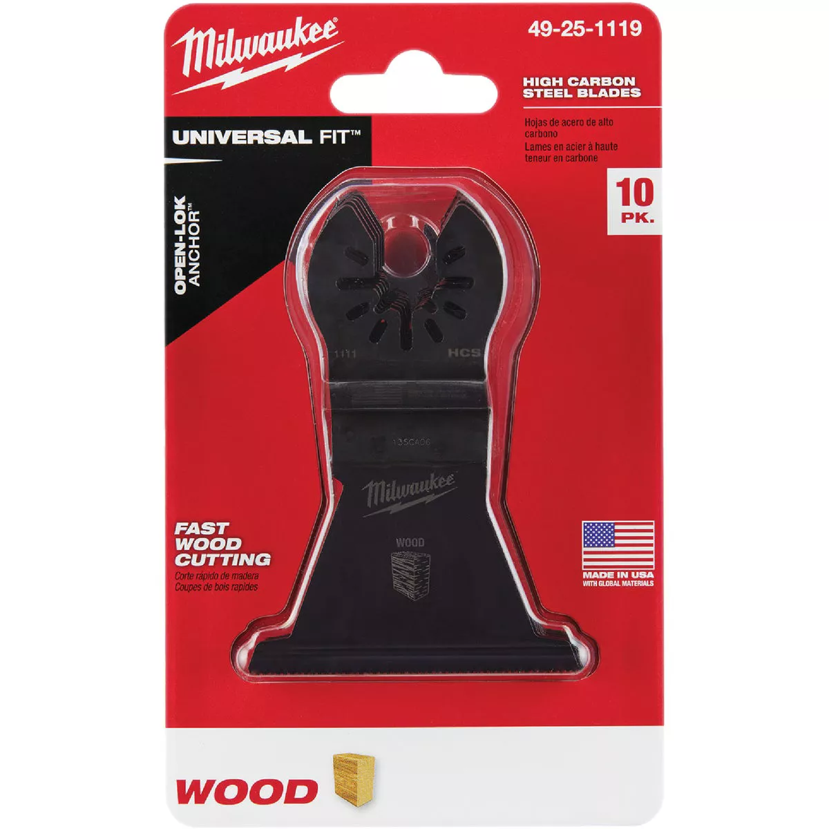 Milwaukee OPEN-LOK 2-1/2 In. HCS Wood Oscillating Blade (10-Pack)