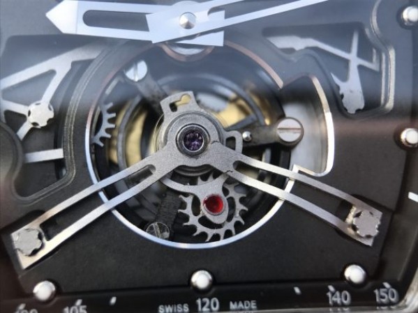 Replica Richard Mille RM069 SS Fake Tourbillon Skeleton Dial Black Rubber Strap A23J - Top club