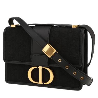 Dior 30 Montaigne shoulder bag in black grained leather1:1High-quality replica