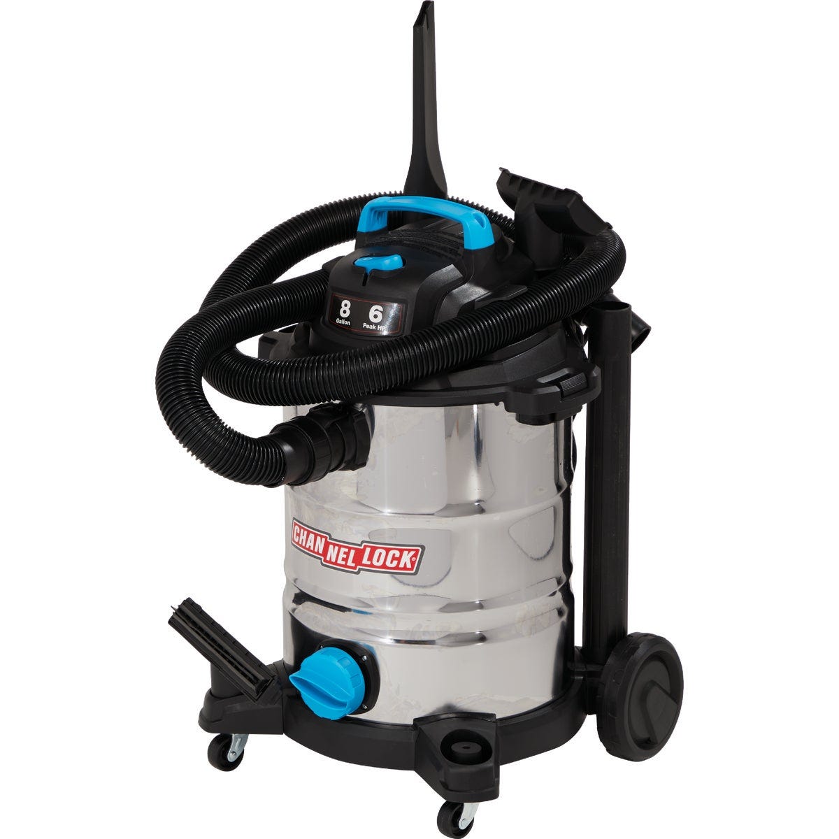 Channellock 8 Gal. 6.0-Peak HP Stainless Steel Wet/Dry Vacuum