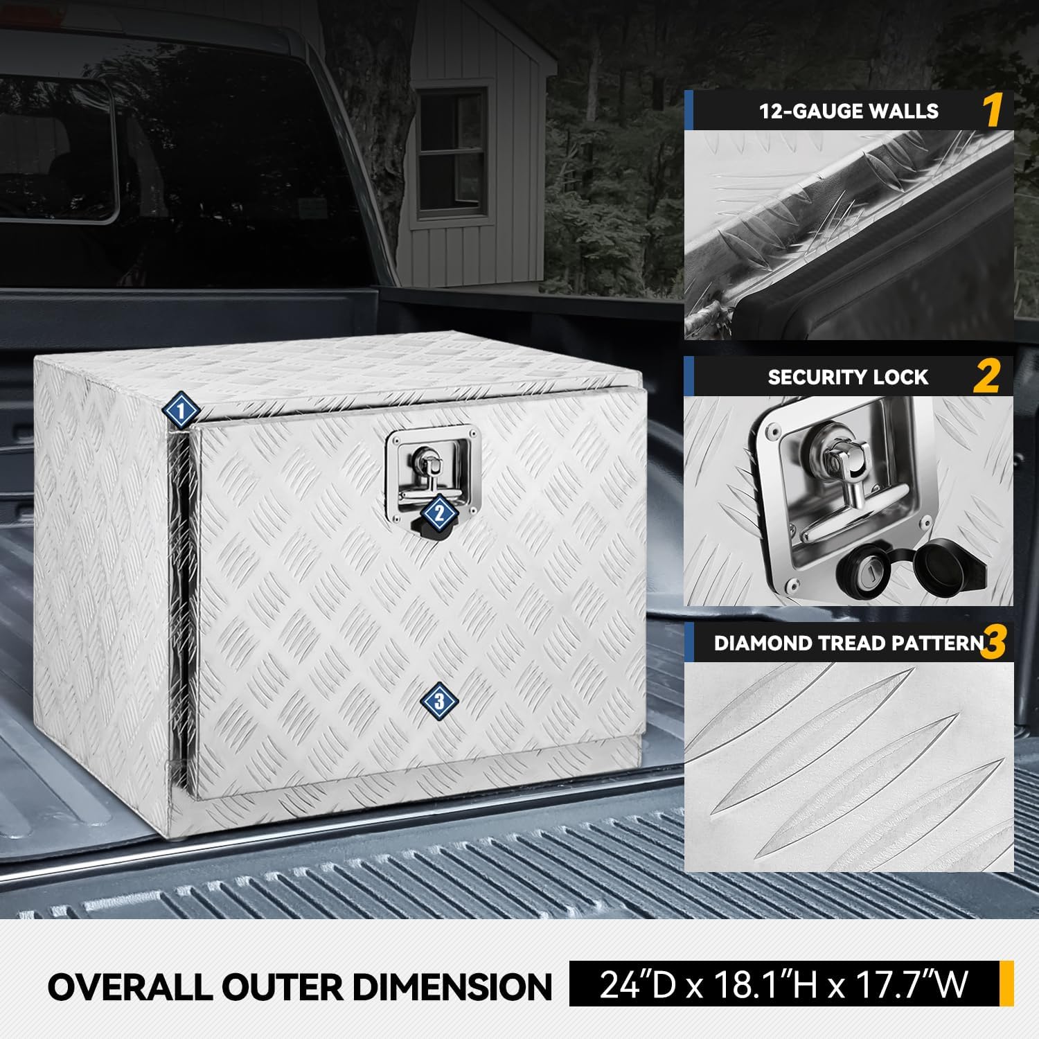 Underbody Truck Box, 24'' D x 17.7