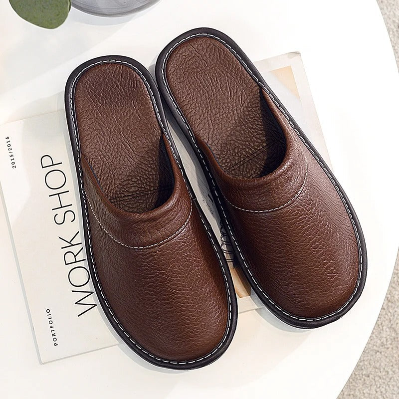 Elegante Vegan Leren Huispantoffels voor Heren en Dames – Comfortabel Unisex Ontwerp