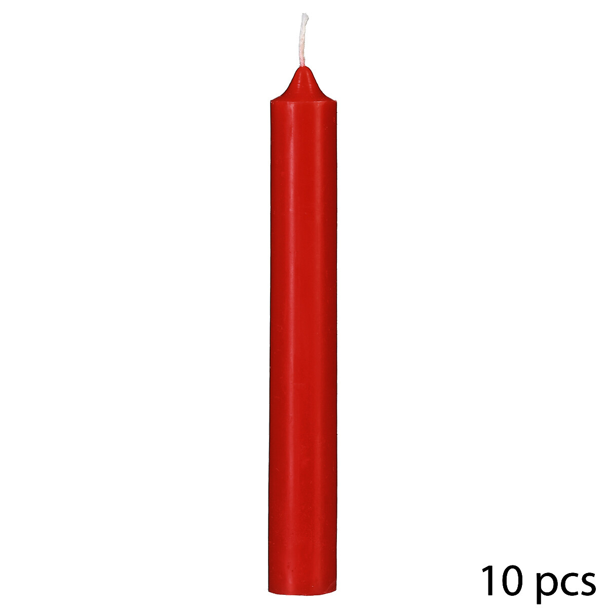 Set of 10 candlesticks Red, 45g