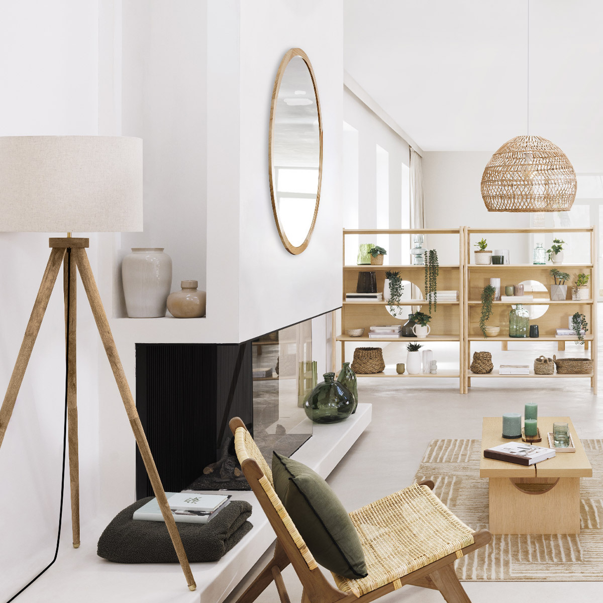 Cushion "Linah", cotton Khaki green, 45x45 cm