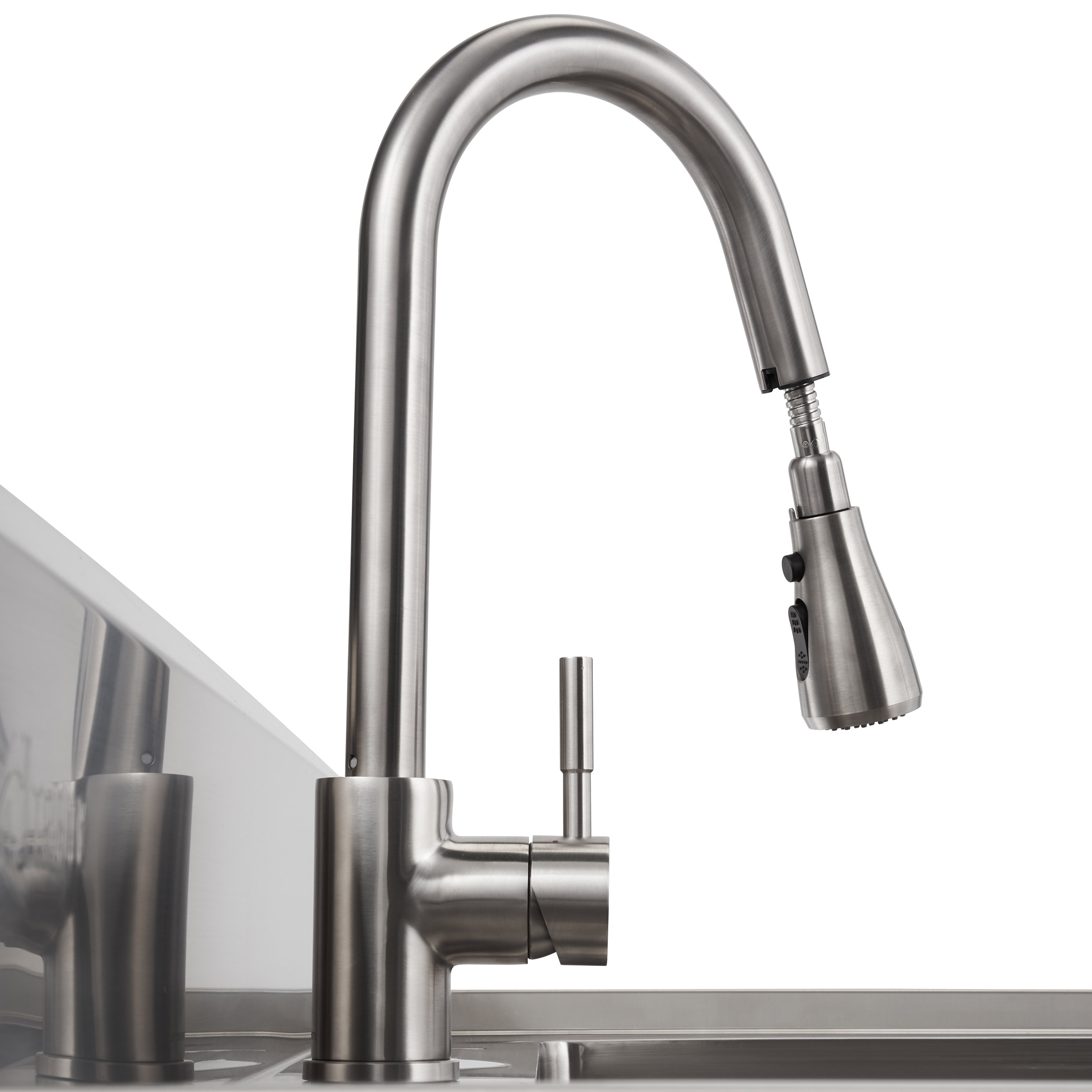 TRINITY 32' x 16' Stainless Steel Utility Sink with Pull-out Faucet - Image 5