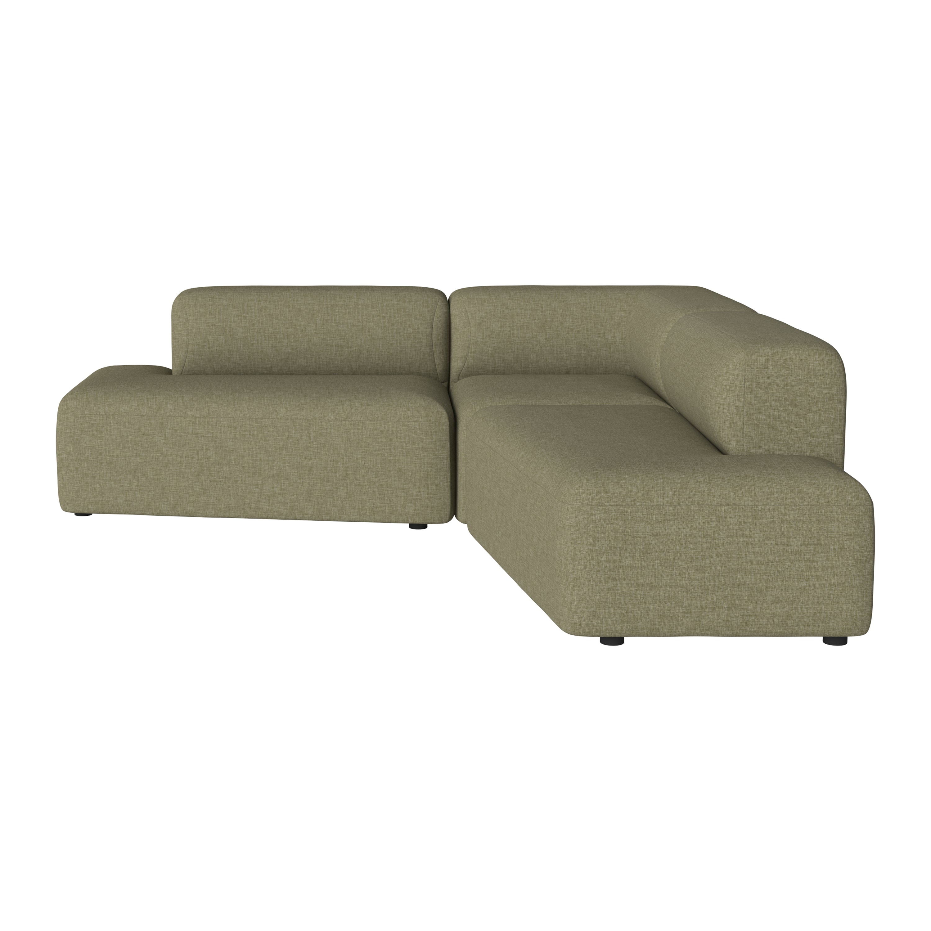 Bolia Angle Hoekbank met Chaise Longue - Green