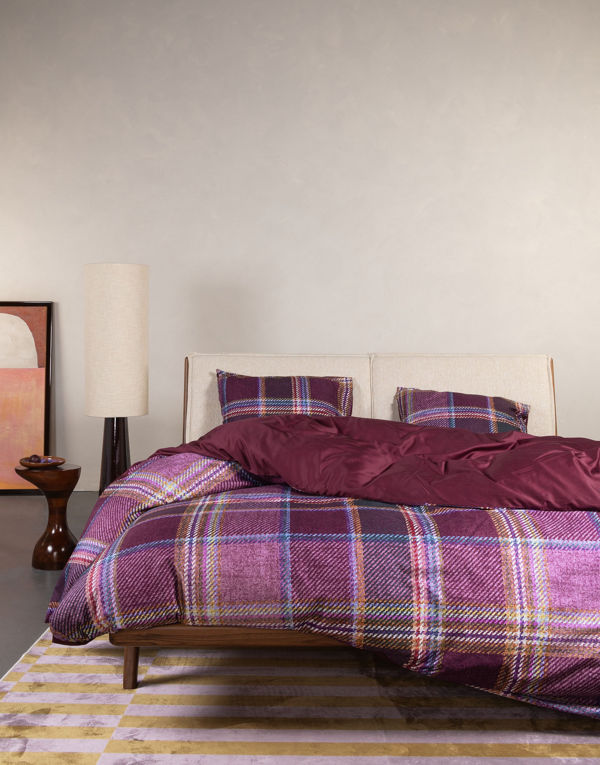 Essenza Meau Dekbedovertrek 200 x 200 220 cm - Mauve Wine