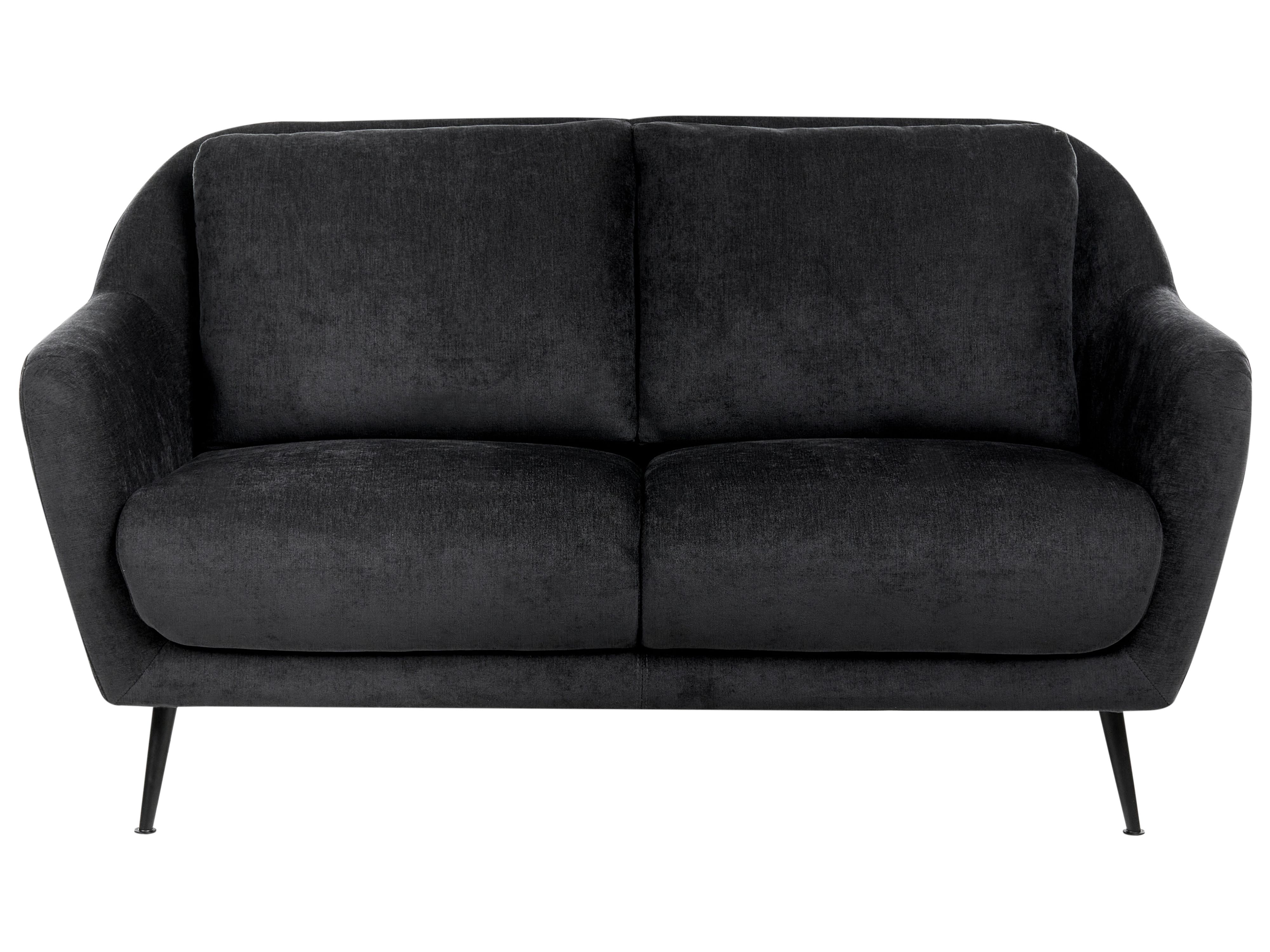 Sofa 2 Seater EIBY Chenille Black