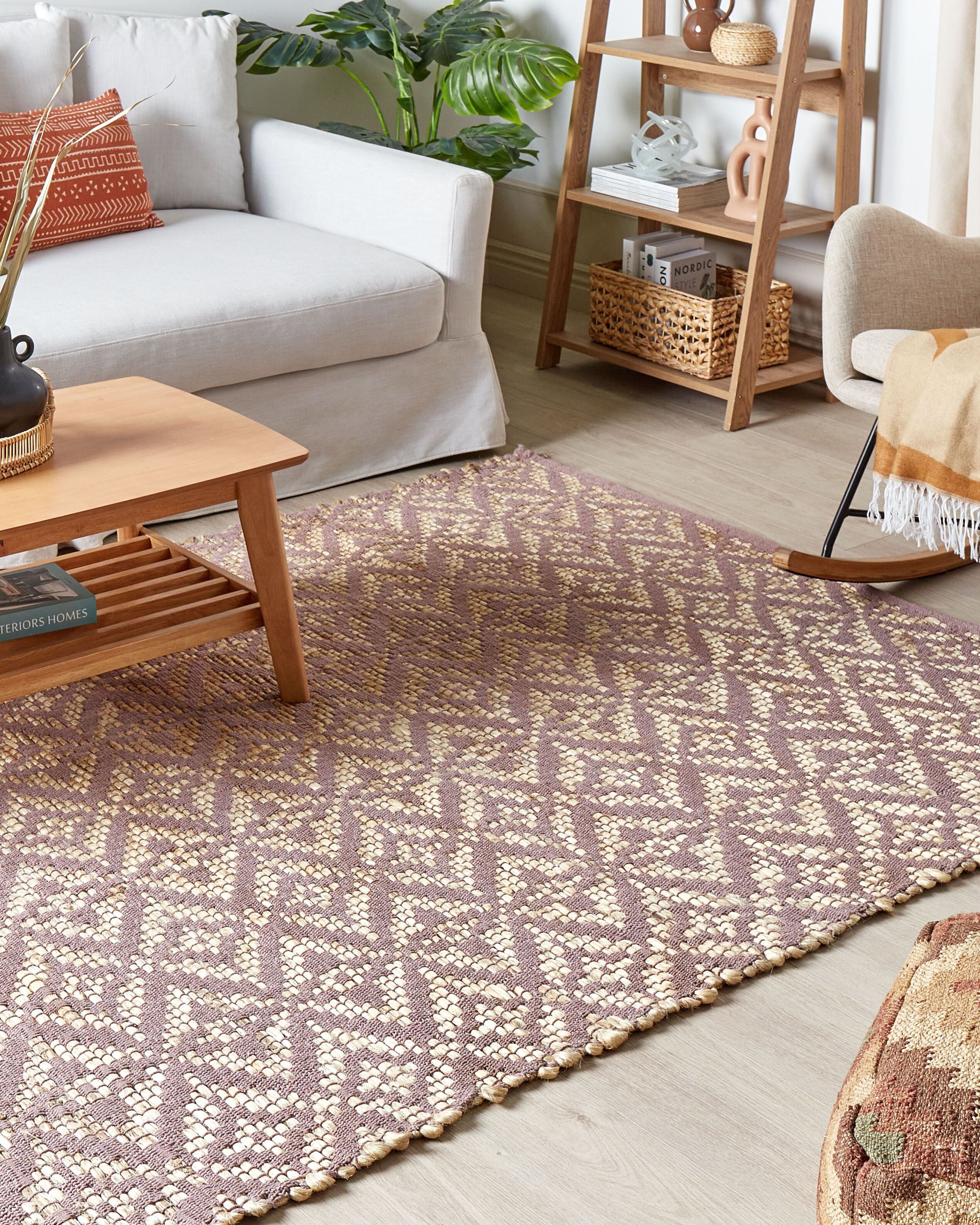 Rug GERZE Pink 160 x 230 cm Cotton