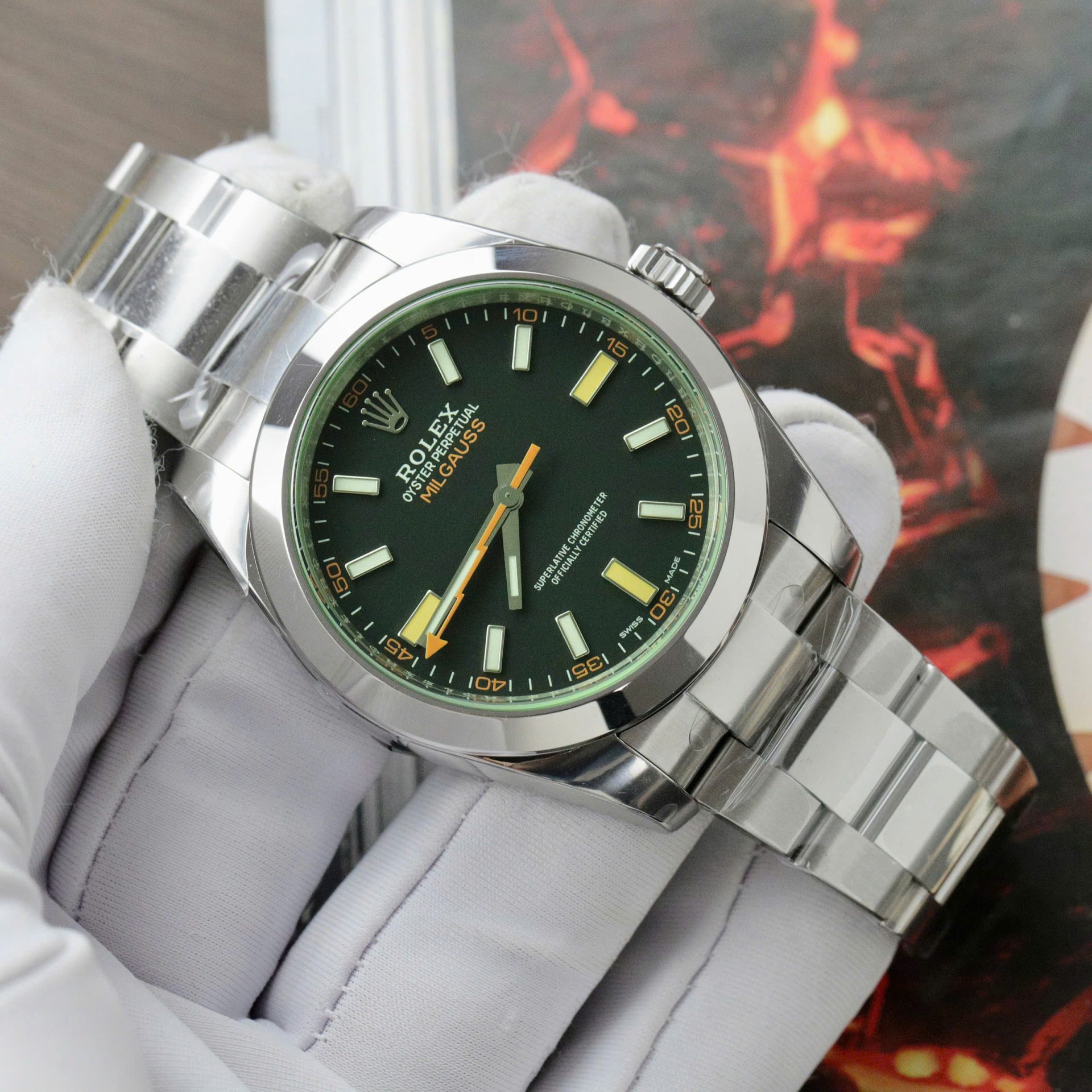 Rolex Milgauss 116400GV Best Replica Watch Oyster Strap VS Factory 40mm - Top club