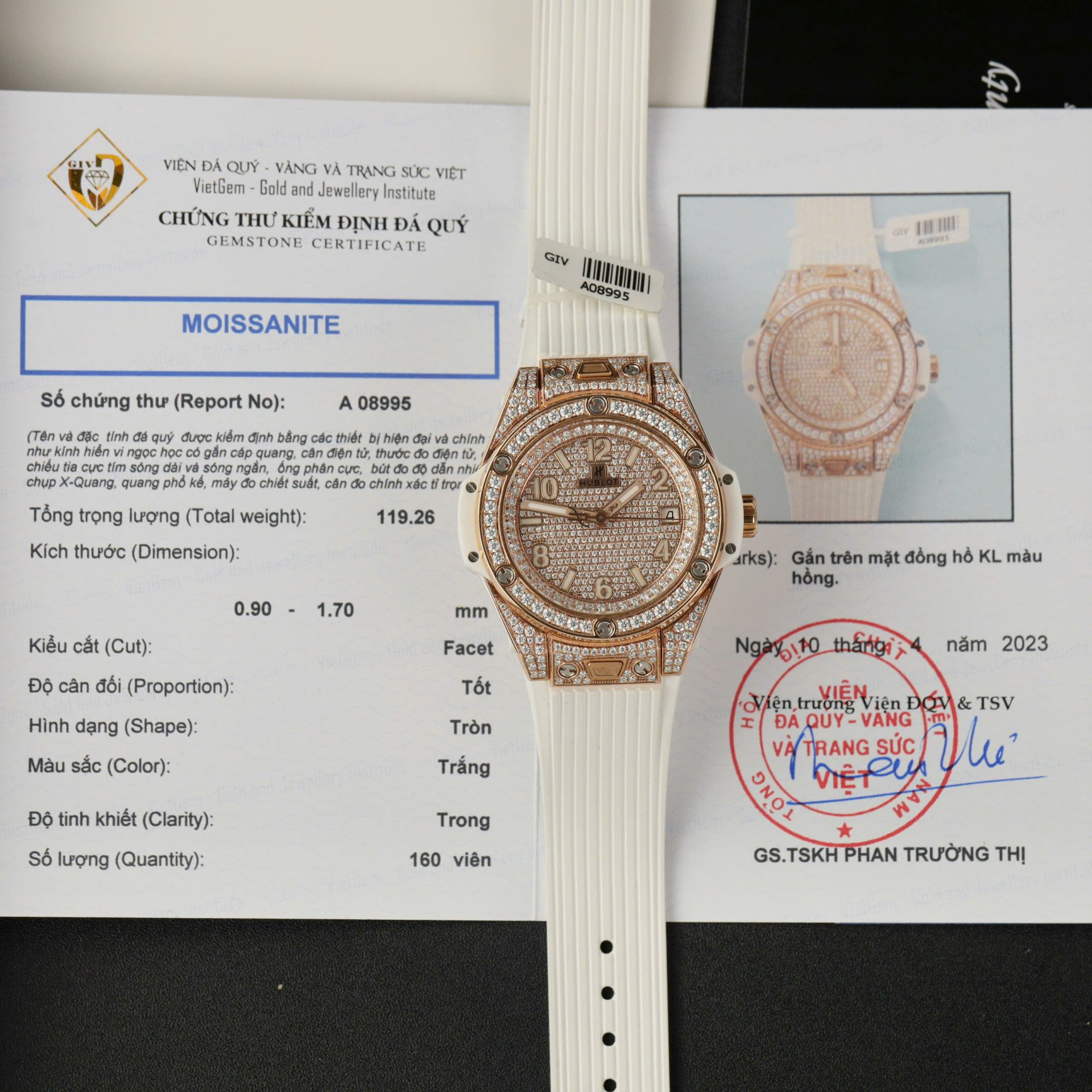 Hublot Big Bang One Click King Gold Custom Moissanite Diamonds Hong Kong 39mm - Elite Watch Atelier