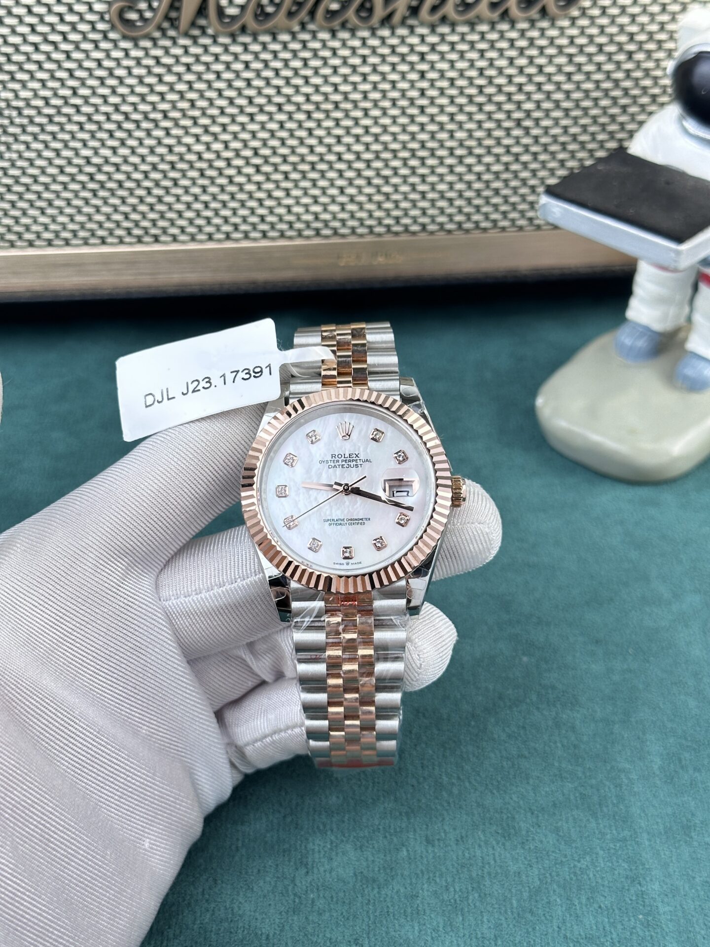 Rolex Replica 11 Watch DateJust Rose Gold Wrapped Mother-of-Pearl Dial GM Factory 36mm - Elite Watch Atelier