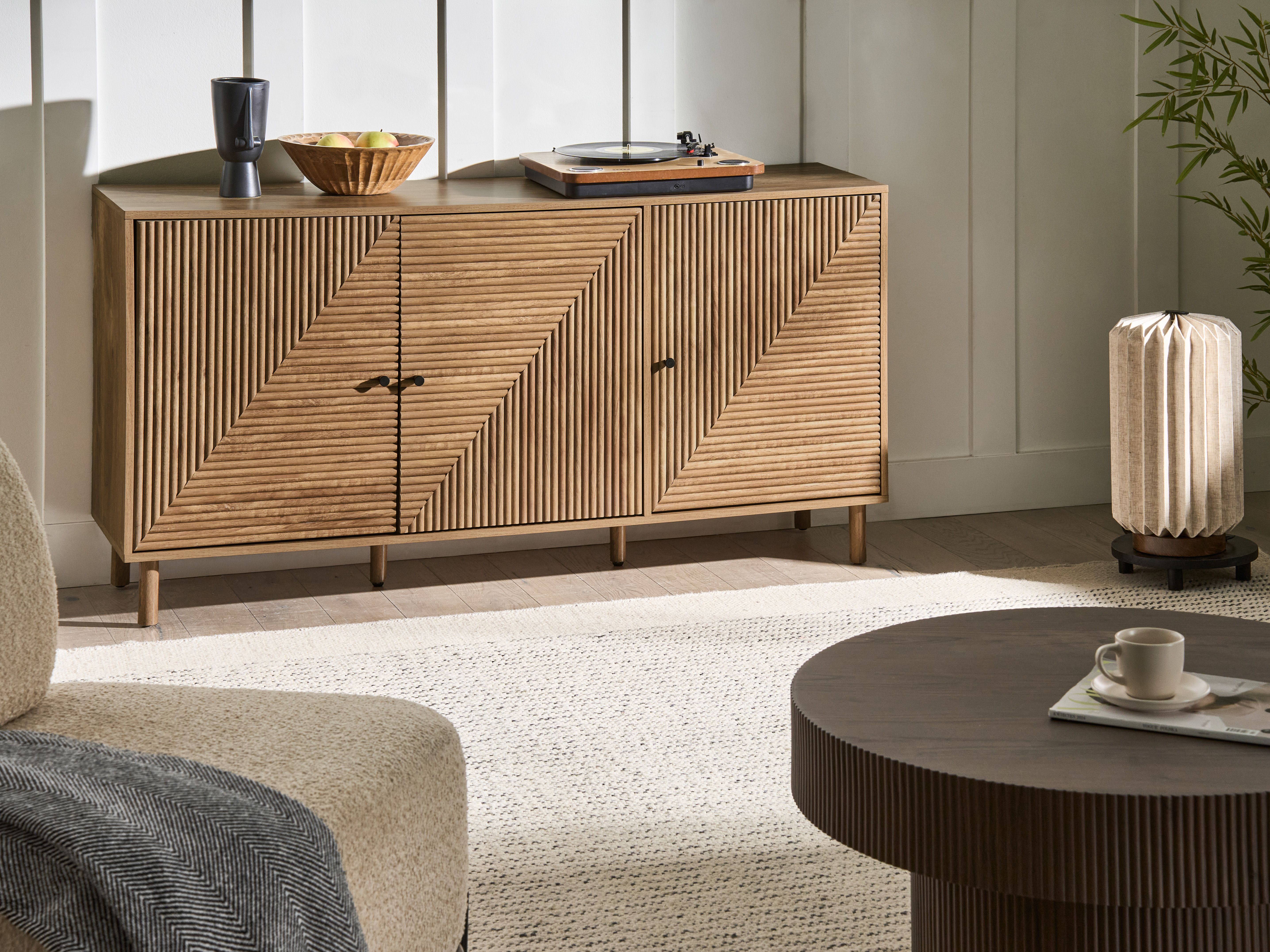 3 Door Sideboard RONGE Light Brown