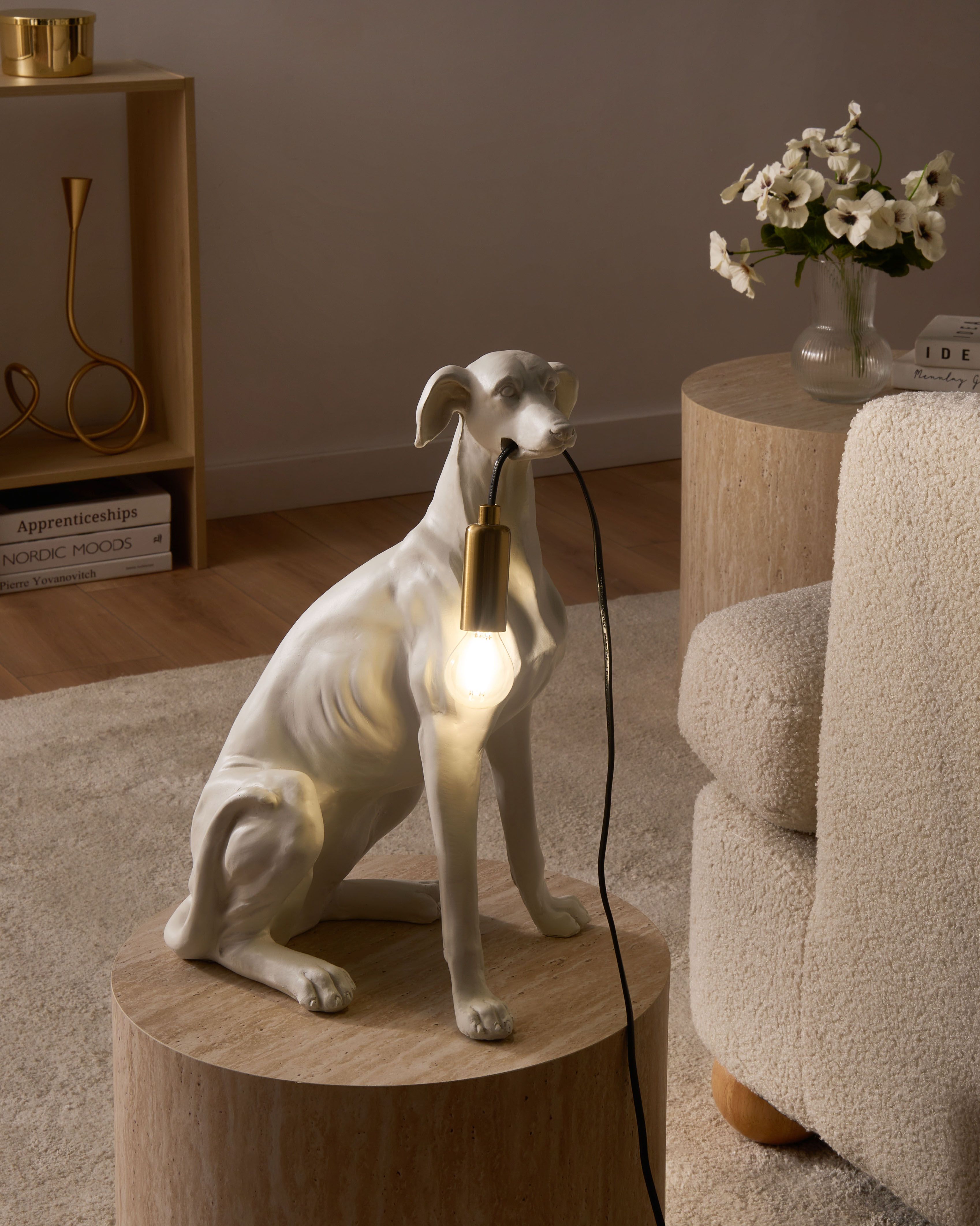 Table Lamp Dog SPRINT White