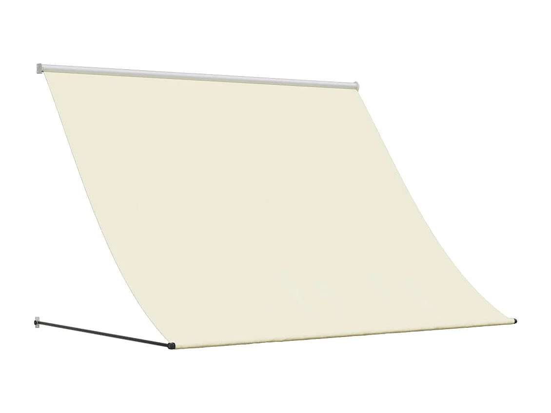 Auvent rétractable crème 250x150 m tissu et acier FR69561