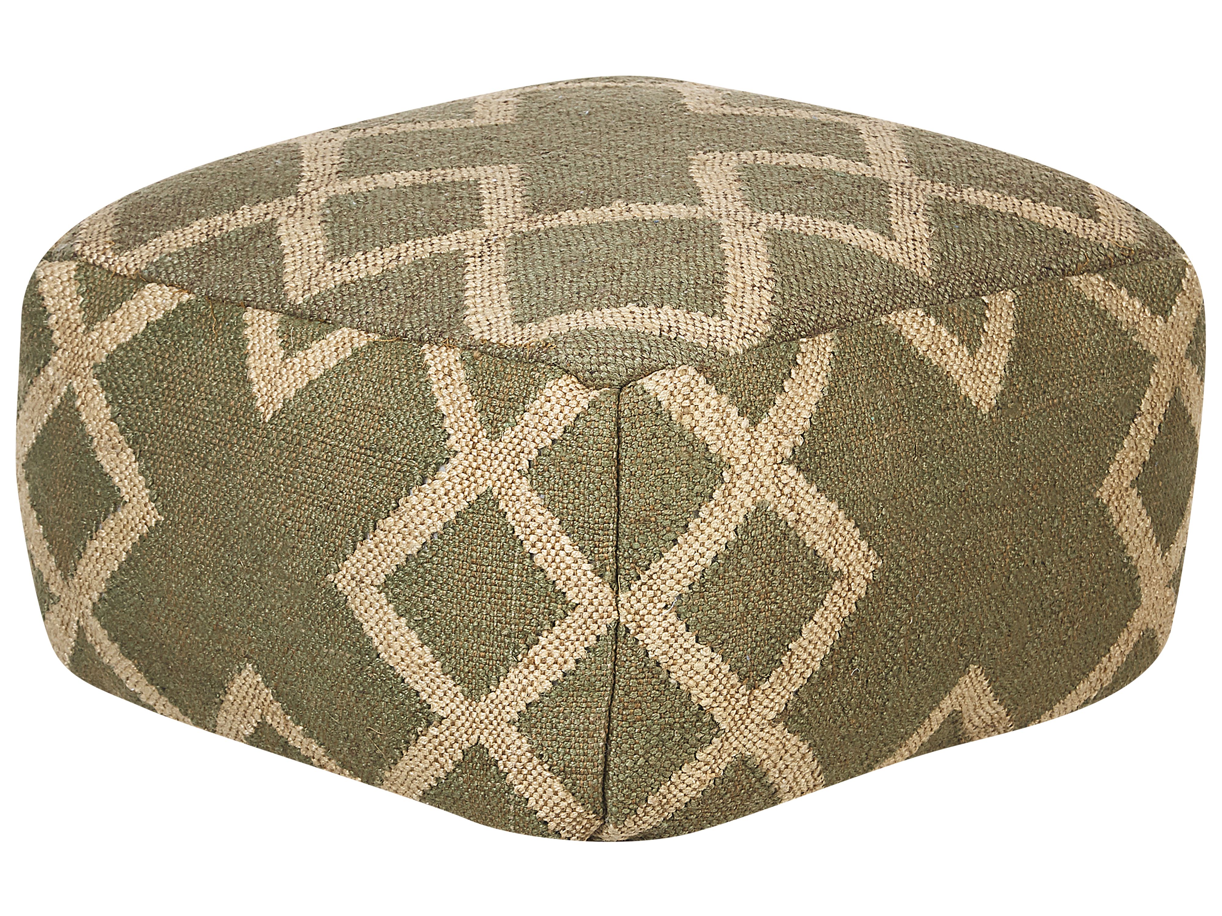 Pouffe GOPI Jute Green