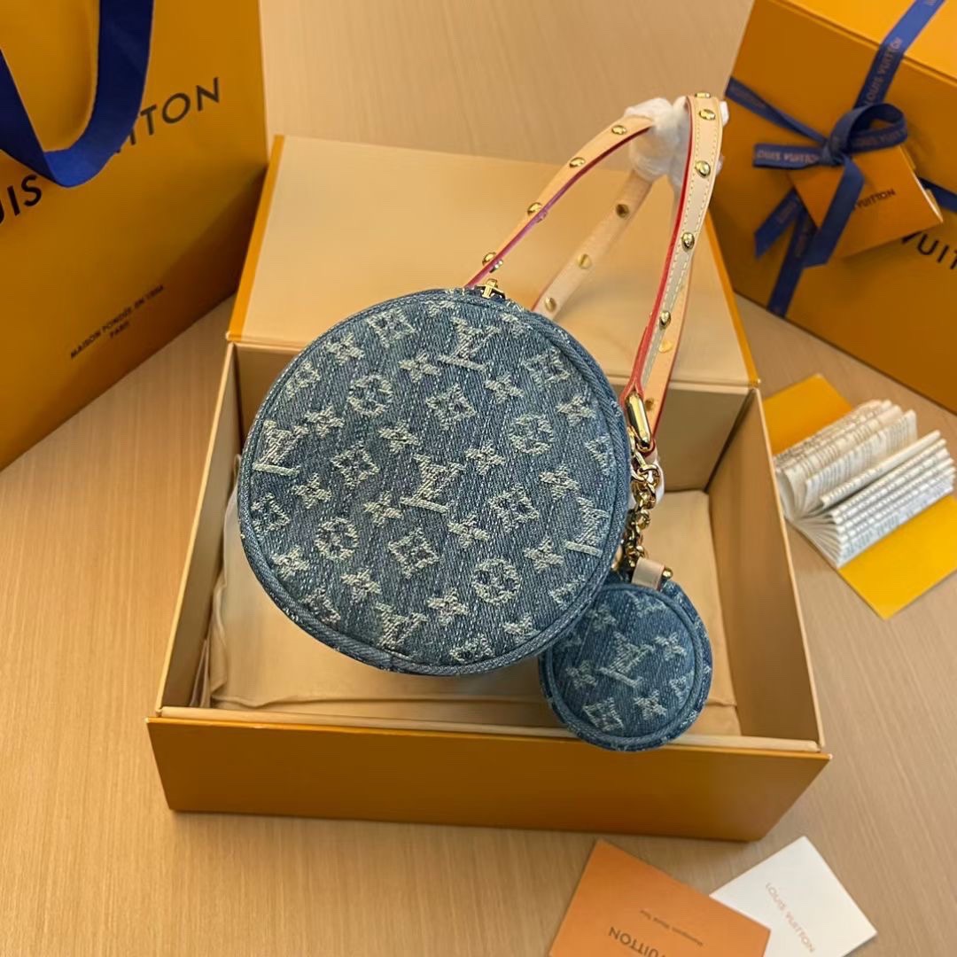 Louis Vuitton LV PAPILLON Denim Handbag1:1High-quality replica