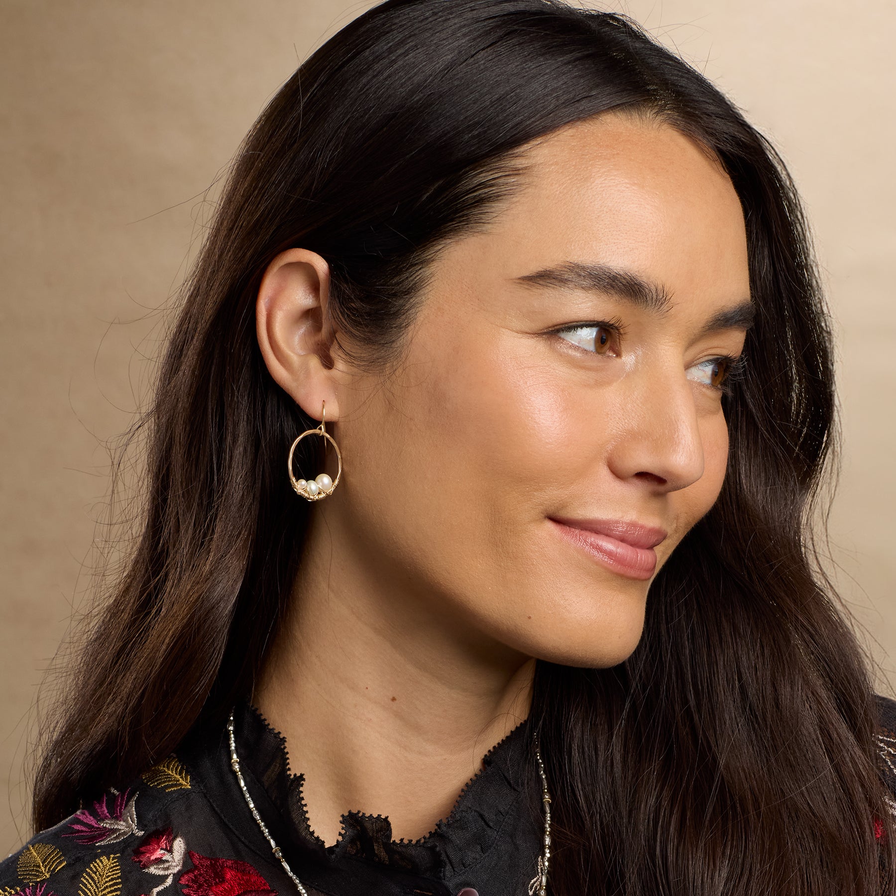 Cradled Pearl Earrings - Sundance Clothing