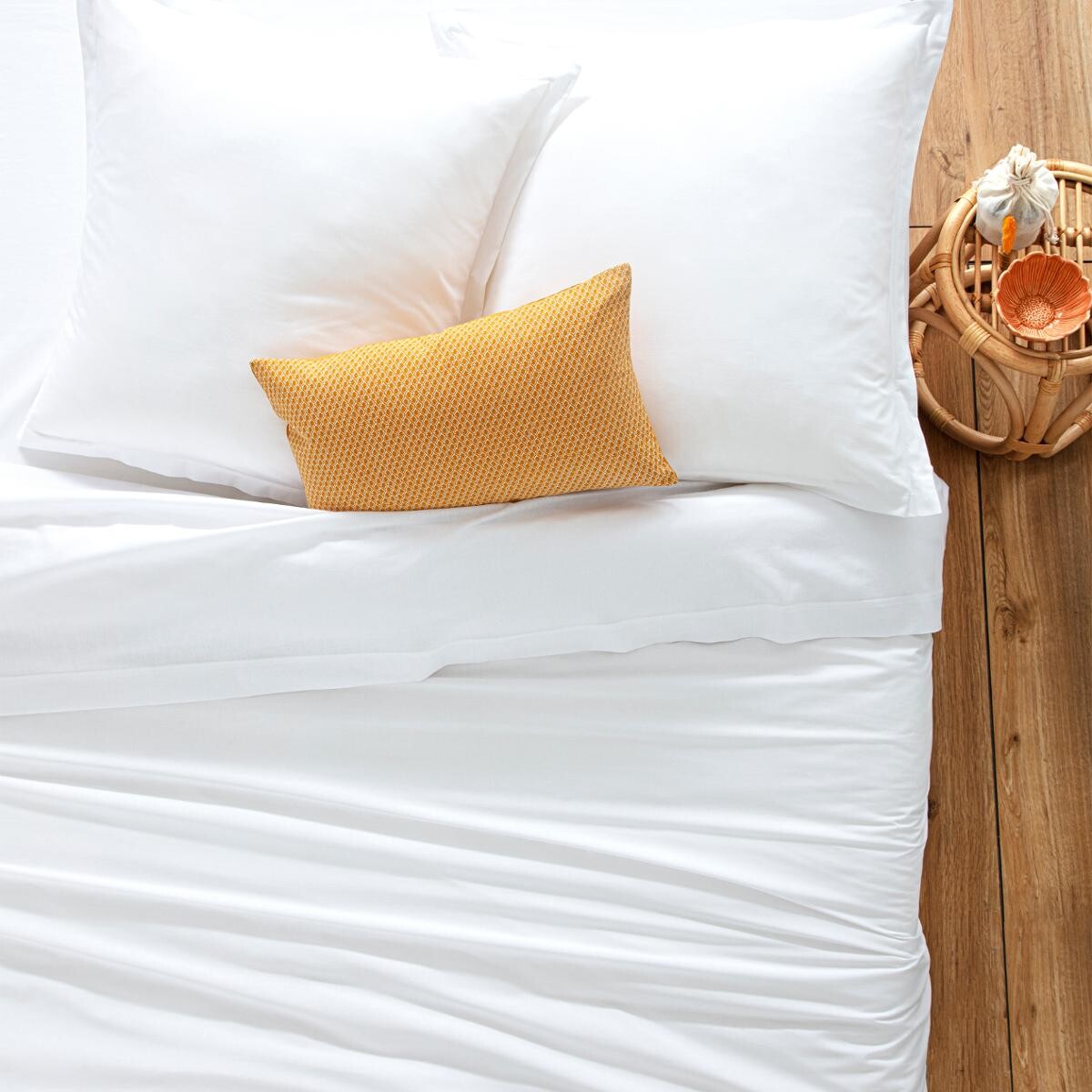 Cotton sheet White, 180x290 cm