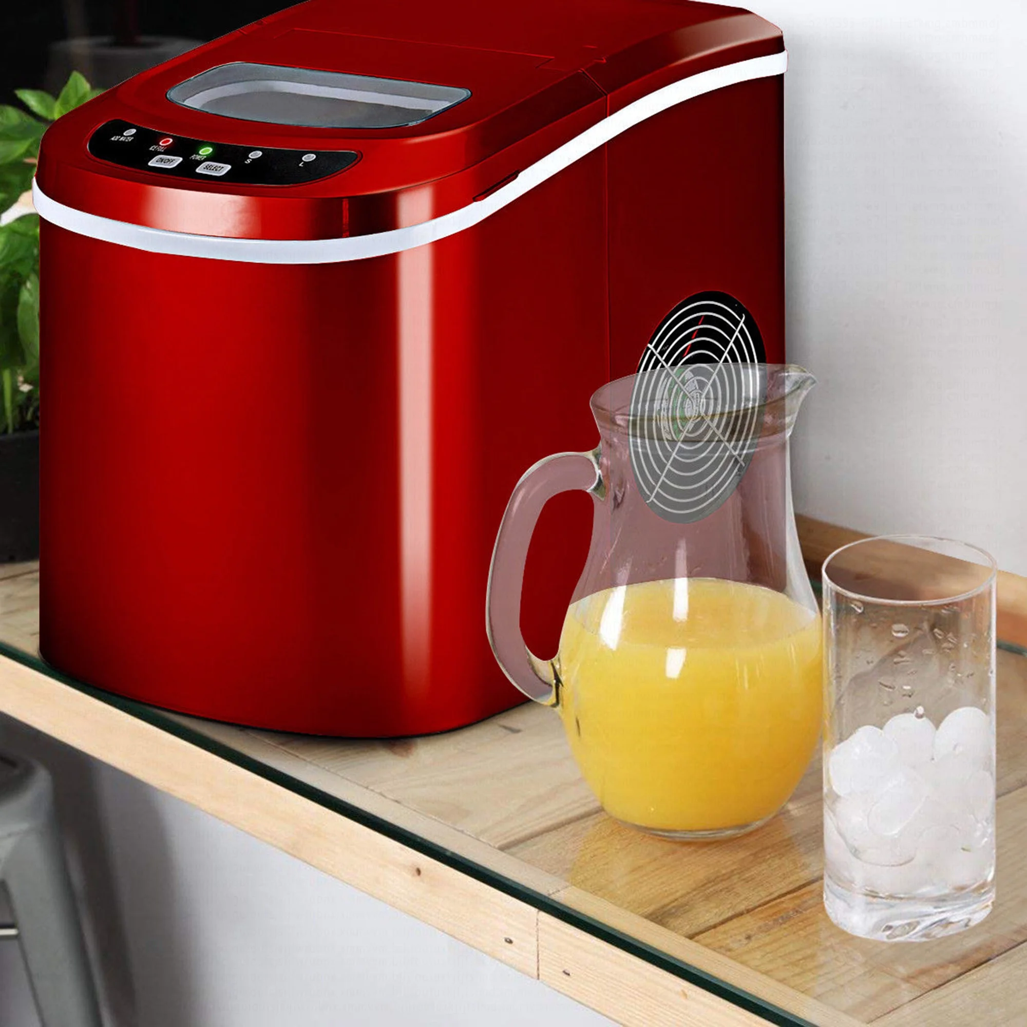 Costway Silver Portable Compact Electric Ice Maker Machine Mini Cube 26lb/Day - Image 17